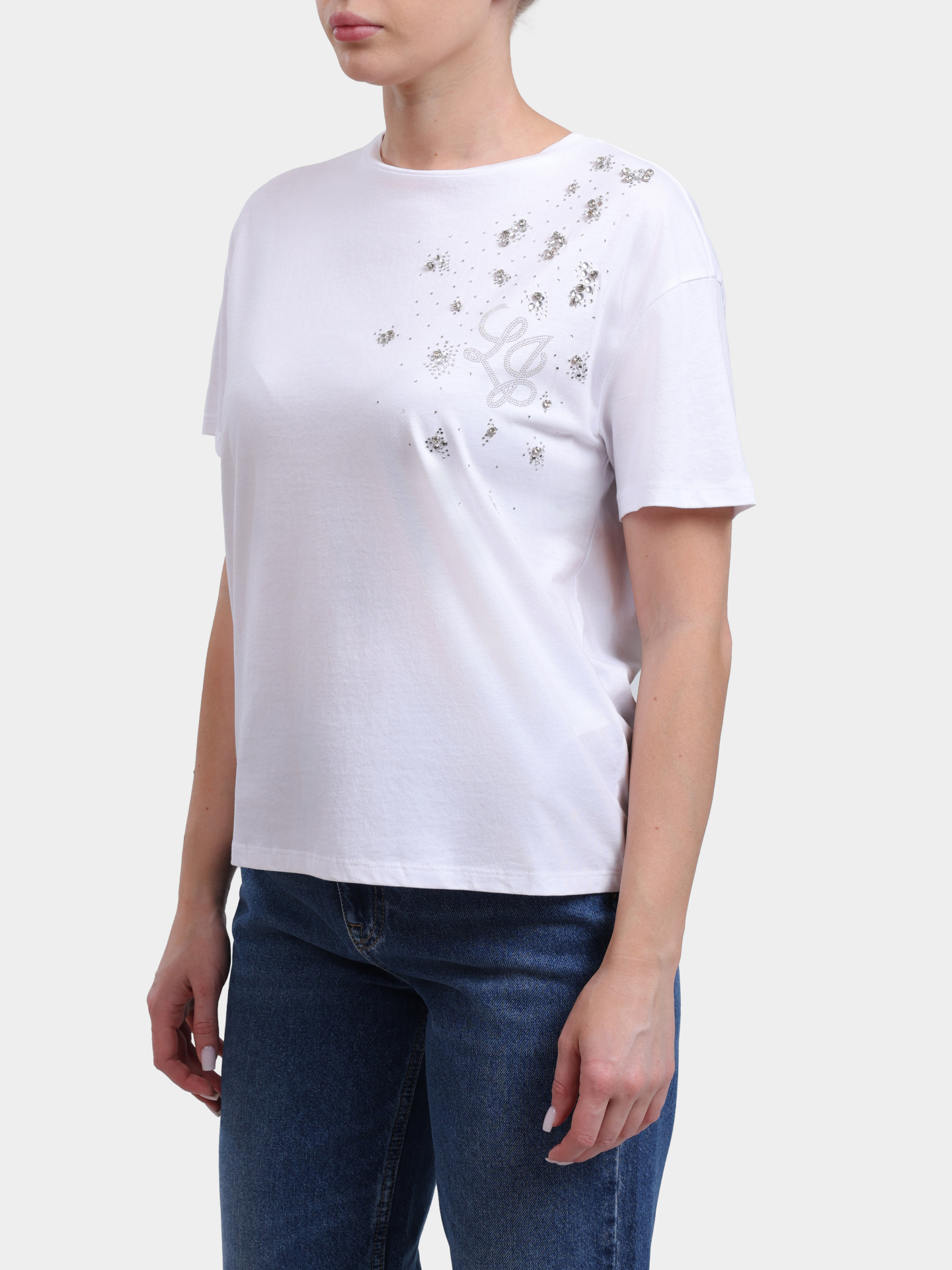 Футболка Liu-Jo WA6238 JS923 P9329 хлопковая женская — купить в интернет-магазине Verdistore