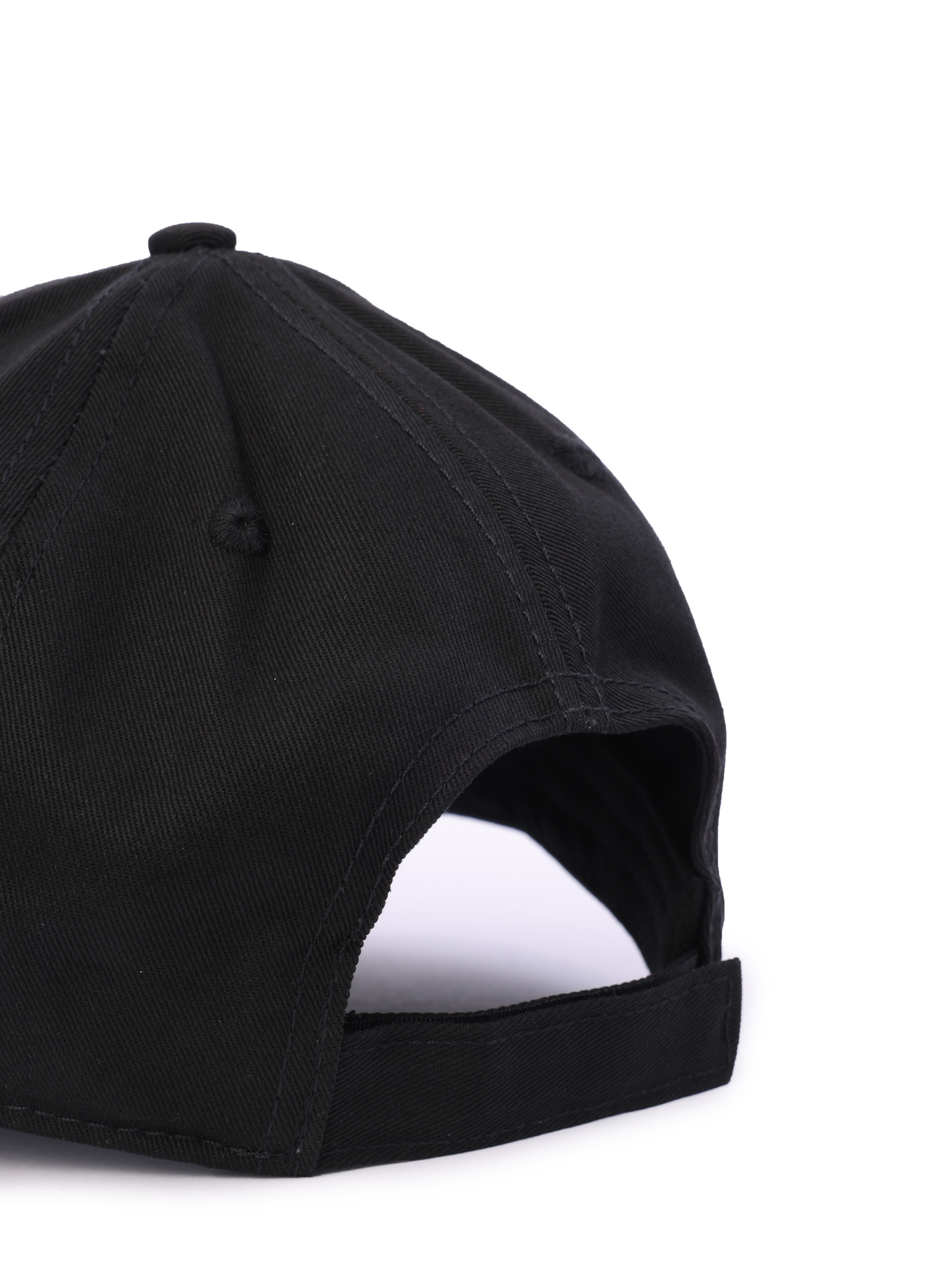 Бейсболка хлопковая черная с белым вышитым логотипом  — купить в интернет-магазине Verdistore