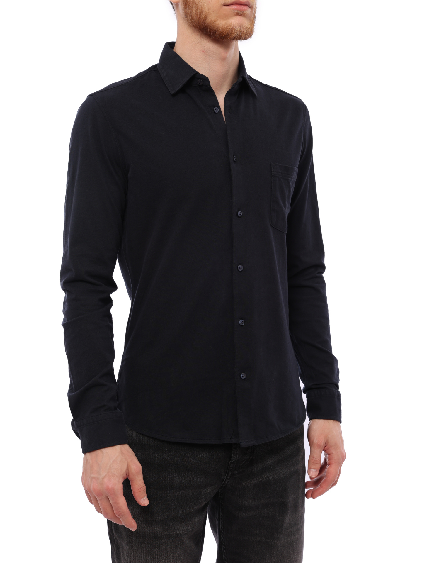 Рубашка Boss 50491112 404 темно-синяя мужская из хлопка — купить в интернет-магазине Verdistore