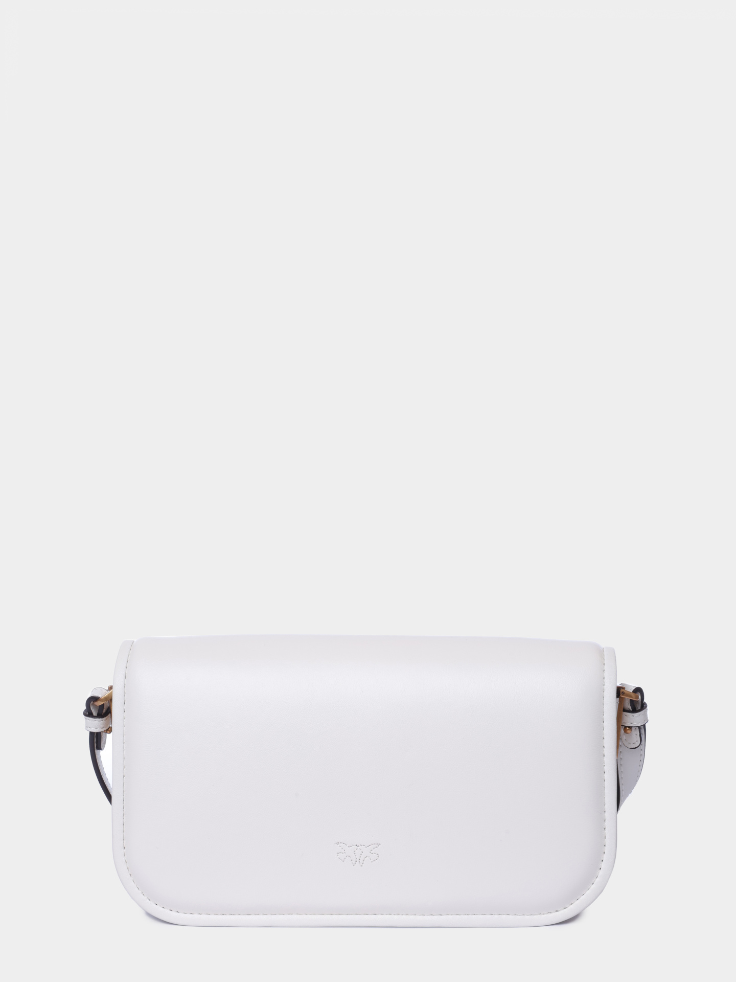Сумка Pinko 105083 A26L Z15Q белая женская с крупным металлическим логотипом  — купить в интернет-магазине Verdistore