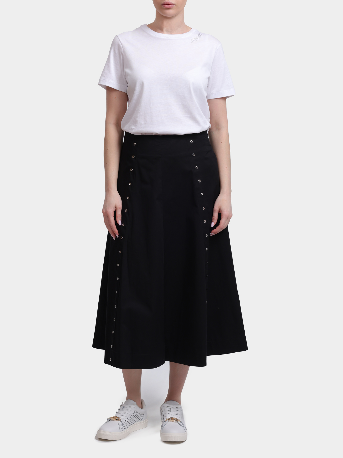 Юбка Marella Sport MLSTALAMO 005 черная женская хлопковая свободного кроя  — купить в интернет-магазине Verdistore