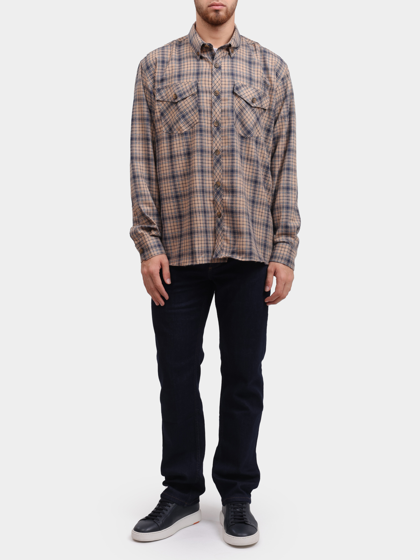 Рубашка Pantamo 4321-318-68 клетчатая мужская — купить в интернет-магазине Verdistore