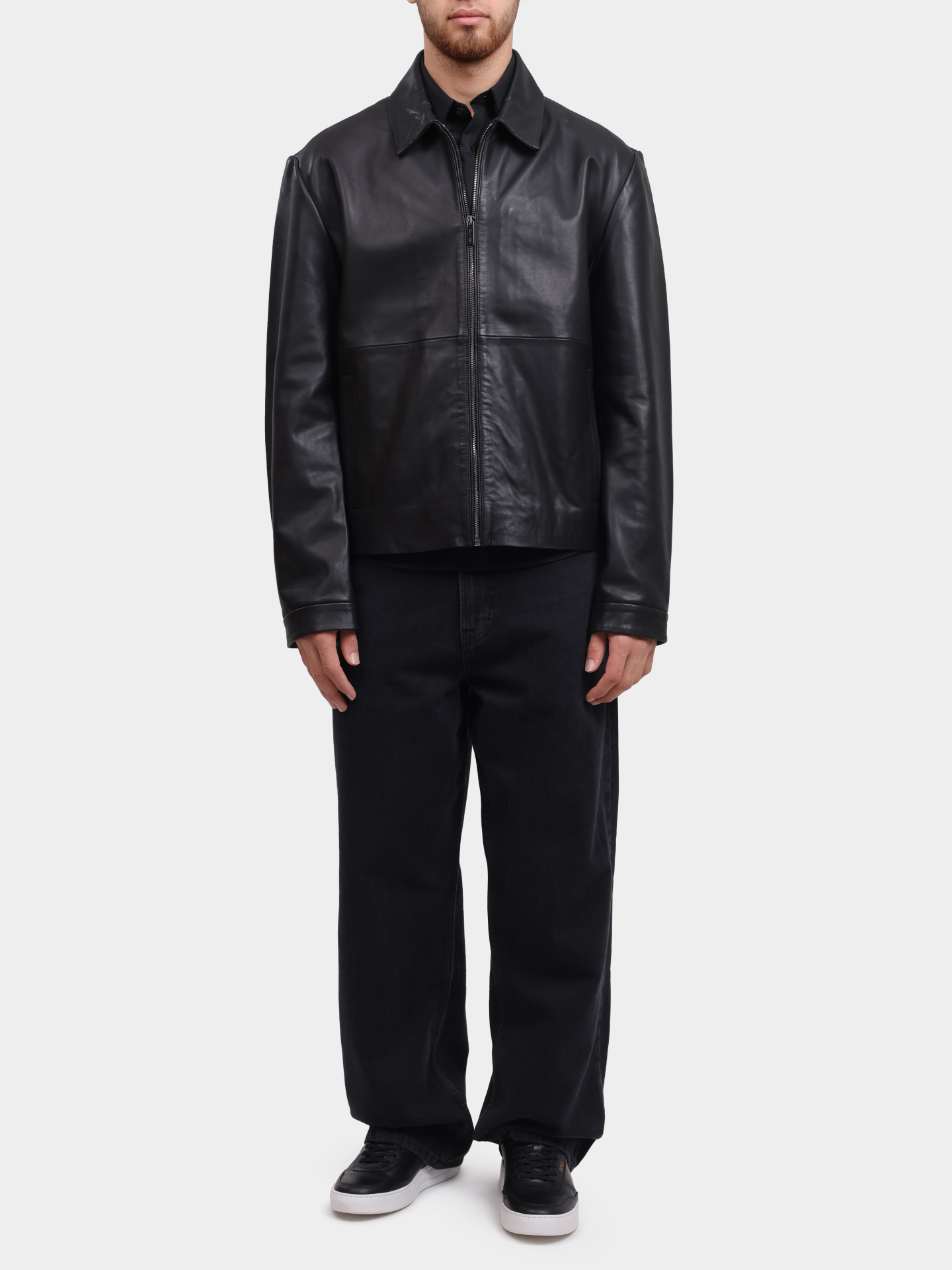 Куртка Calvin Klein K10K113014 BEH кожаная мужская — купить в интернет-магазине Verdistore