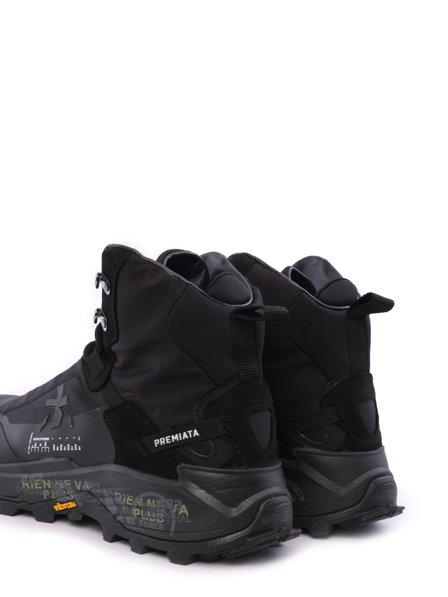 Кроссовки высокие черные с принтом на подошве  — купить в интернет-магазине Verdistore