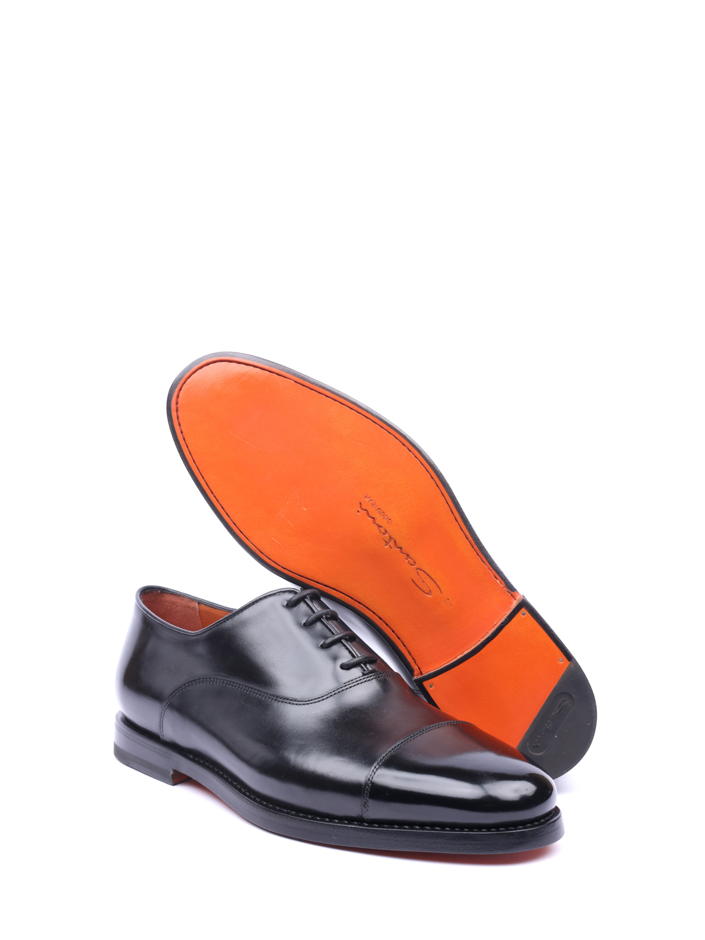 Оксфорды из гладкой прочной черной кожи  — купить в интернет-магазине Verdistore