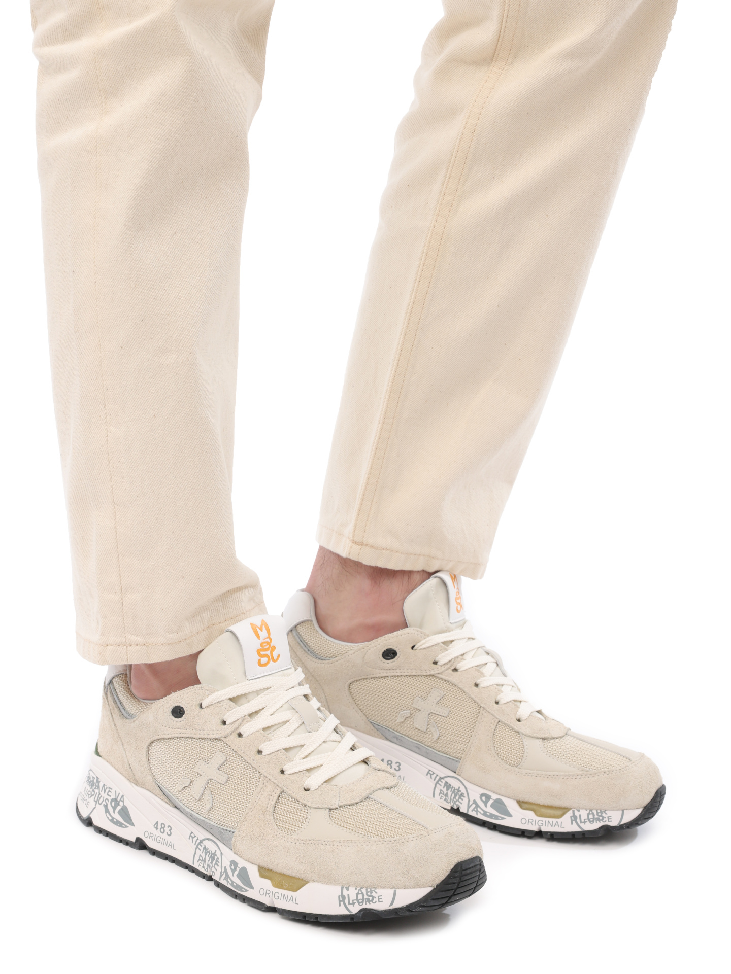 Кроссовки комбинированные спортивные с миндальным носком — купить в интернет-магазине Verdistore