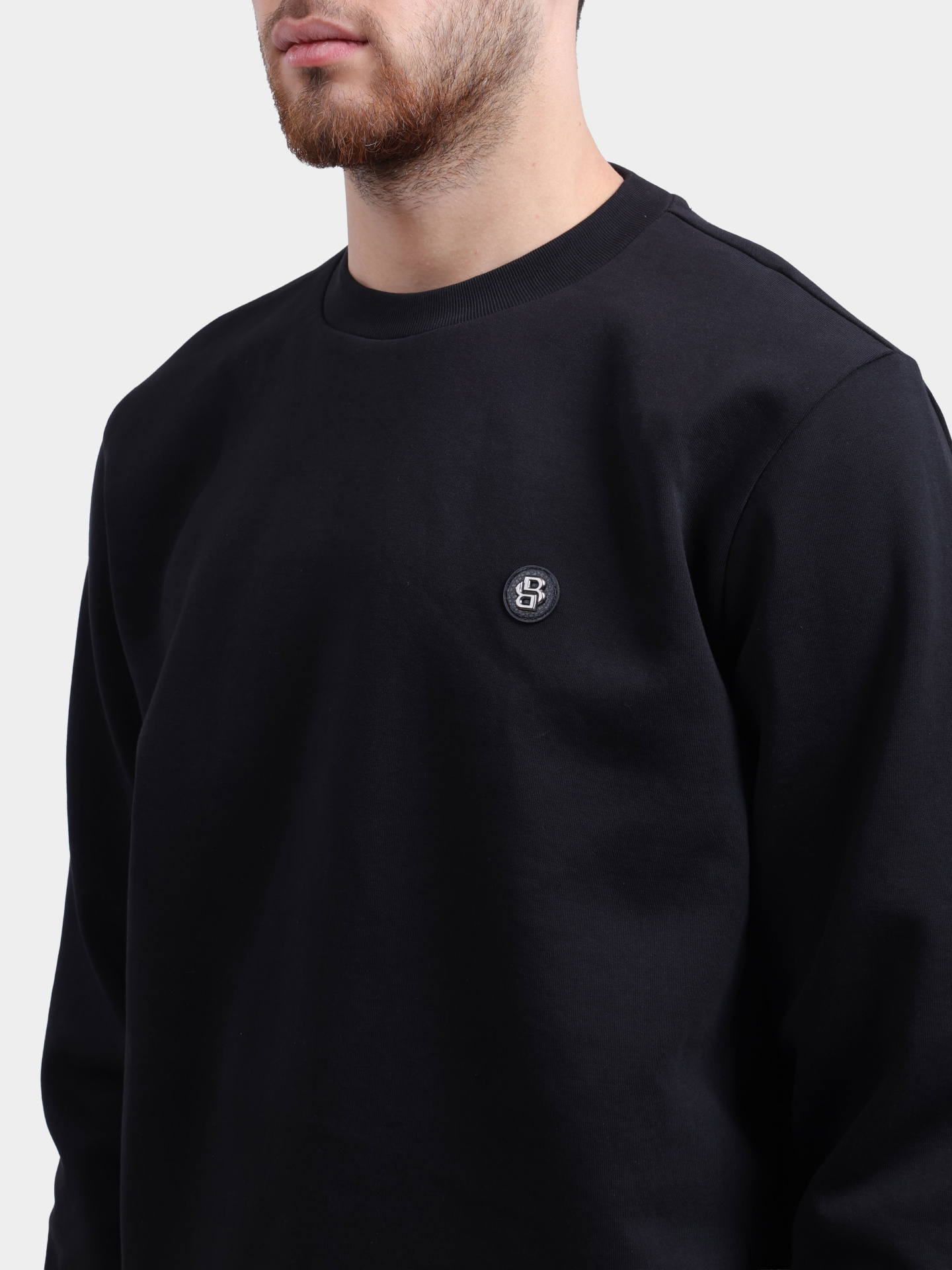 Cвитшот Boss 50520302 002 черный мужской — купить в интернет-магазине Verdistore