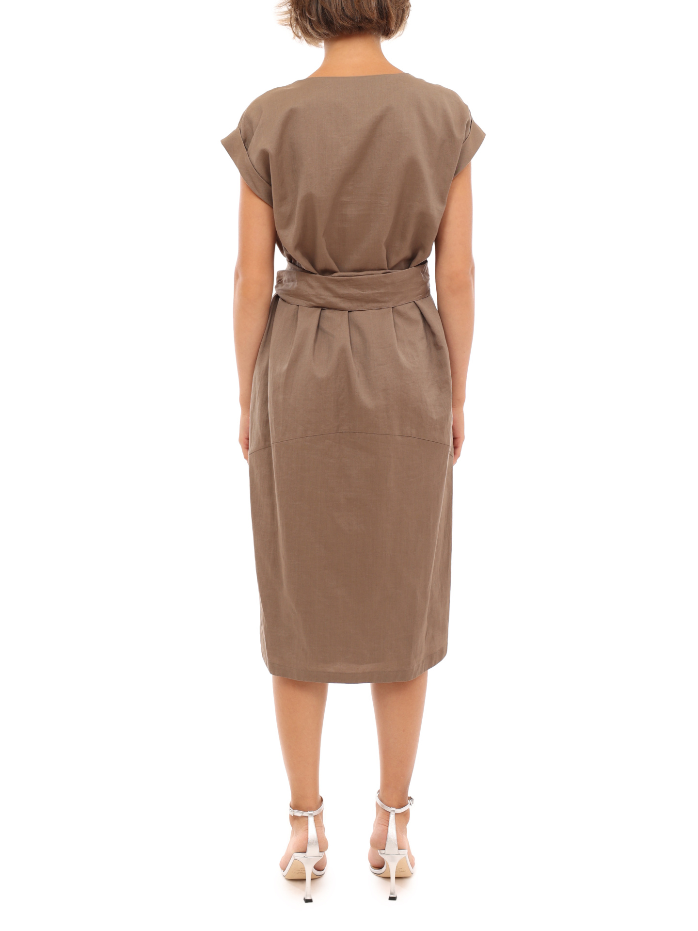 Платье Brunello Cucinelli M0V11A3802 коричневое женское — купить в интернет-магазине Verdistore