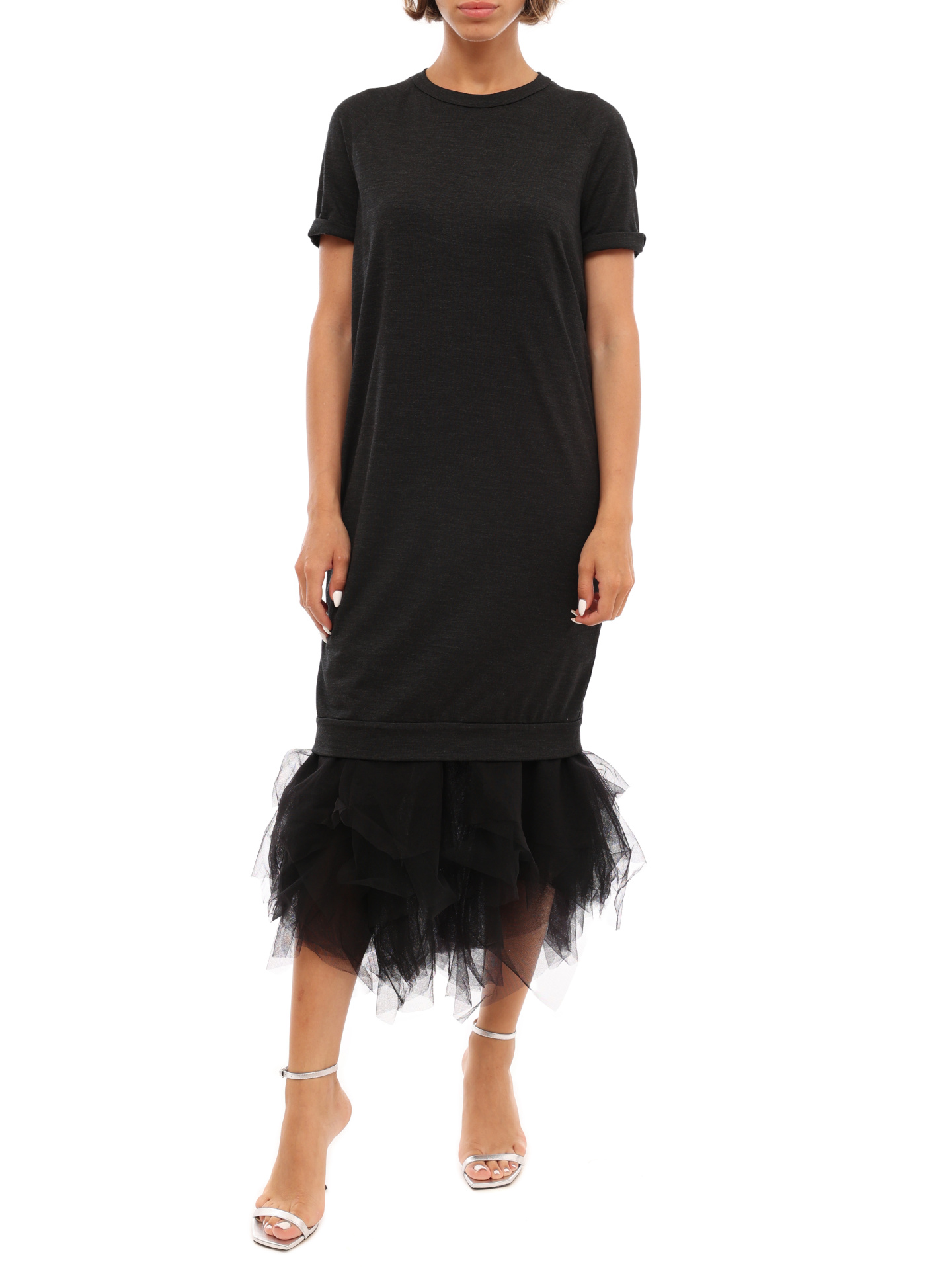 Платье Brunello Cucinelli XMA934AS191 комбинированное женское — купить в интернет-магазине Verdistore