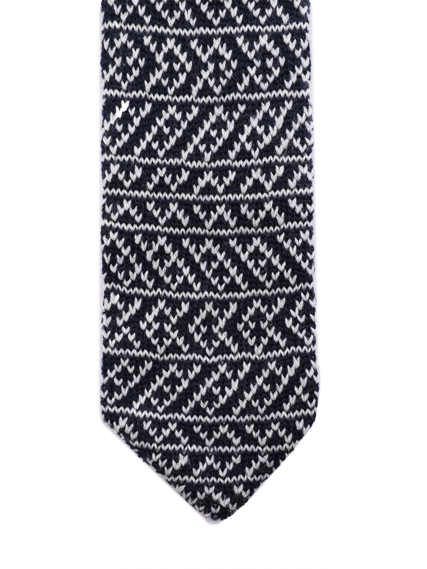 Галстук из мягкой ткани черно-белого цвета — купить в интернет-магазине Verdistore