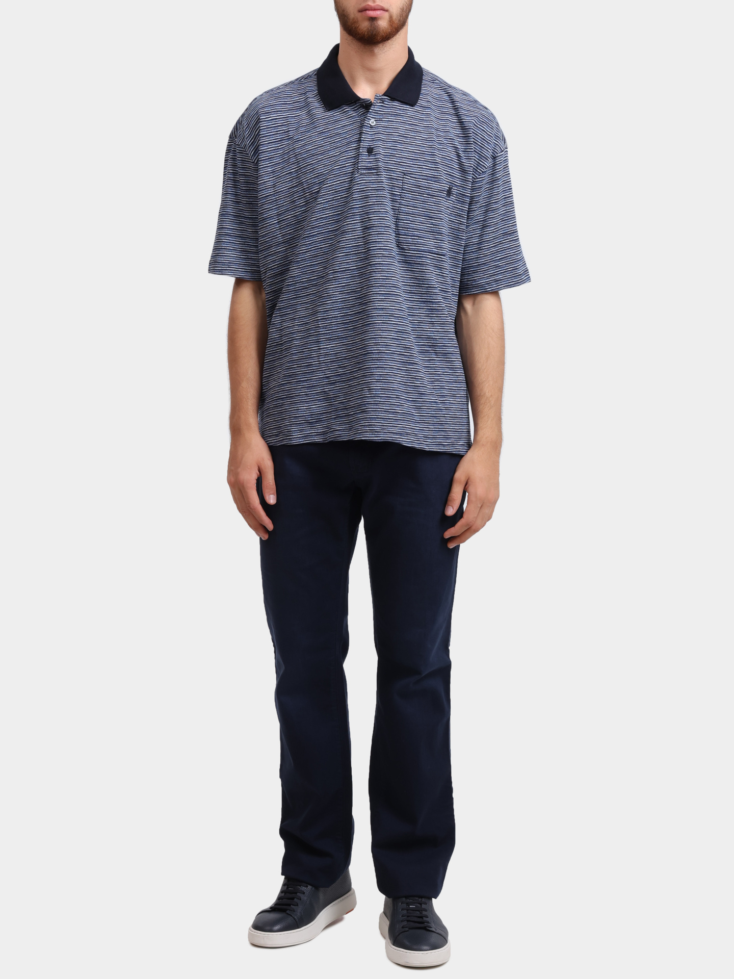 Поло MRMD0015 99JR503 S9880 темно-синее мужское хлопковое — купить в интернет-магазине Verdistore