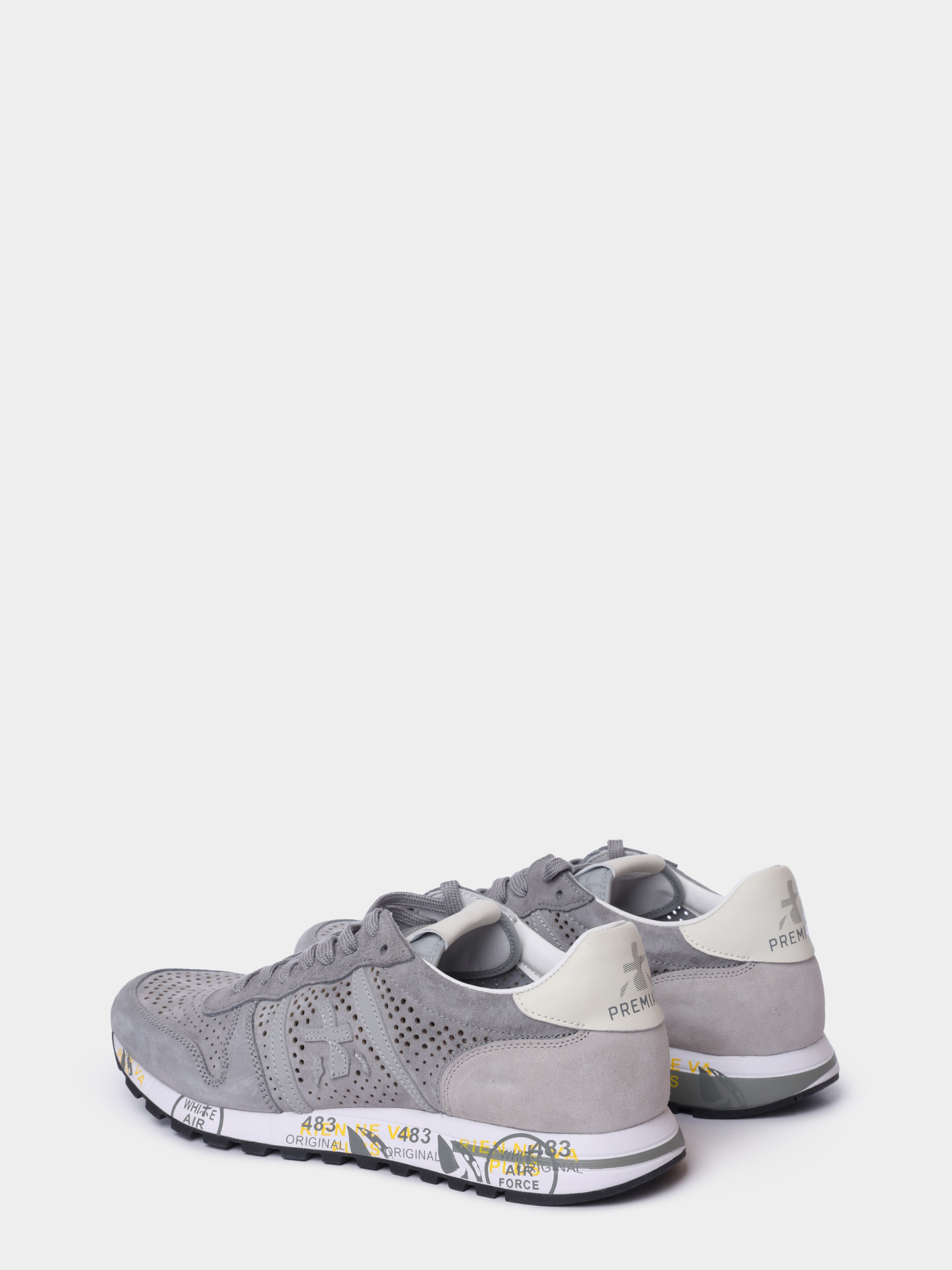 Кроссовки Premiata Sport ERIC VAR 8231 серые мужские комбинированные с перфорацией — купить в интернет-магазине Verdistore