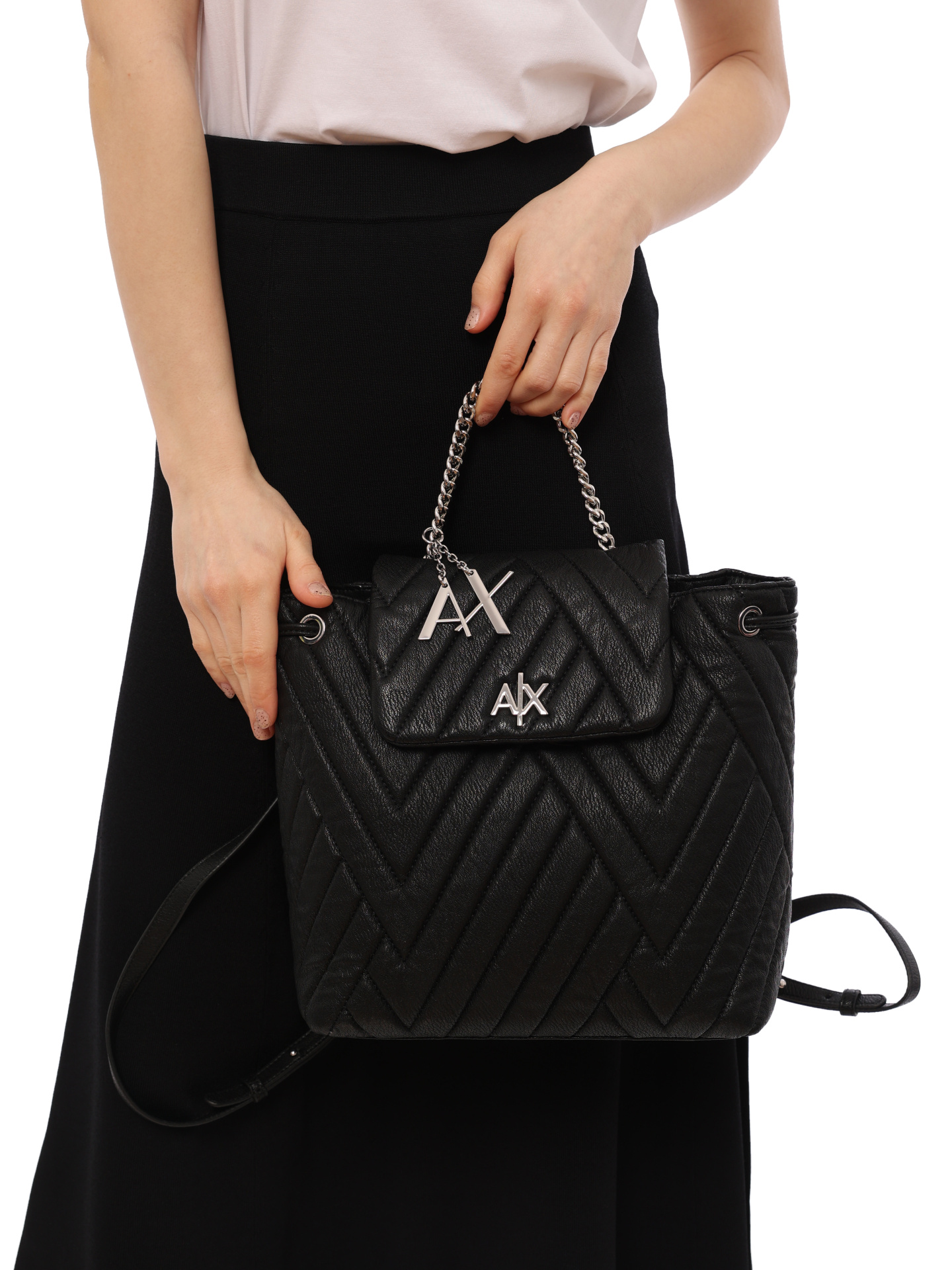 Рюкзак Armani Exchange 942934 2F745 00020 черный женский стеганый — купить в интернет-магазине Verdistore