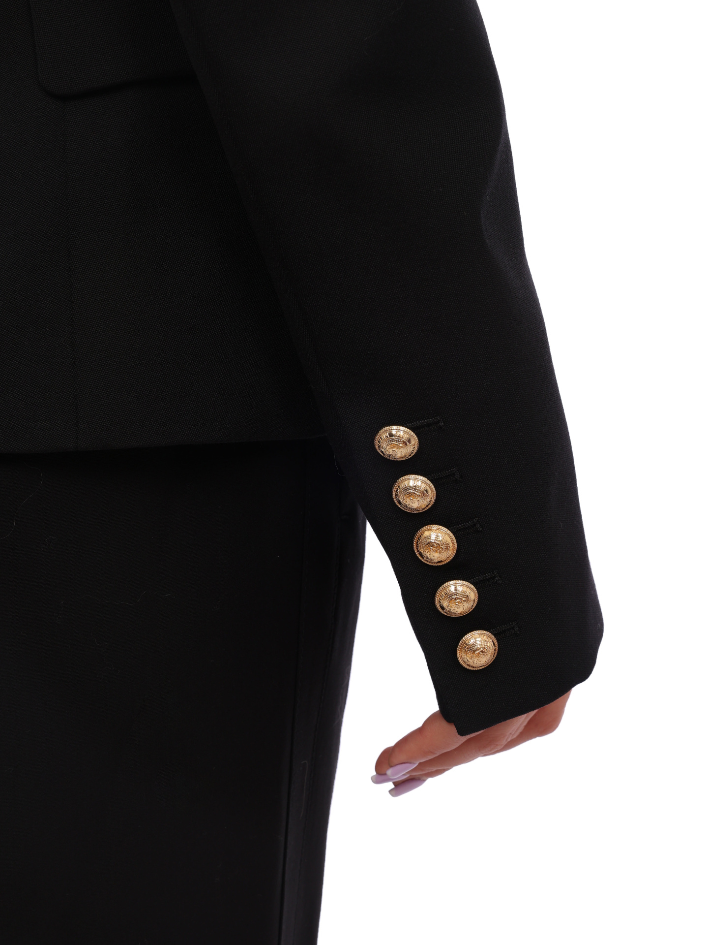 Жакет Balmain BF1SG008WC09 0PA черный женский из шерсти — купить в интернет-магазине Verdistore