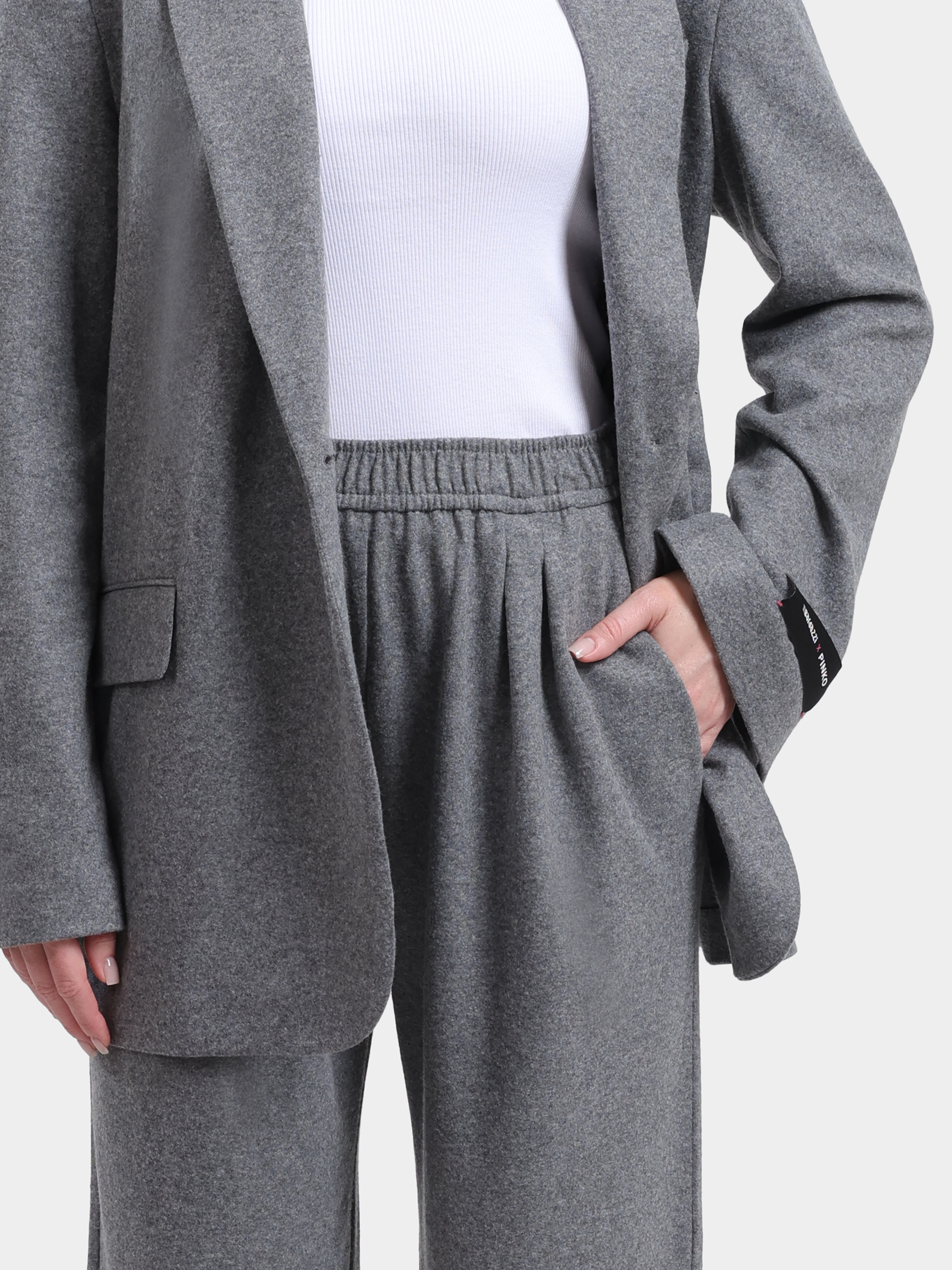 Брюки Pinko 106118 A3JF I76 серые женские свободного кроя — купить в интернет-магазине Verdistore