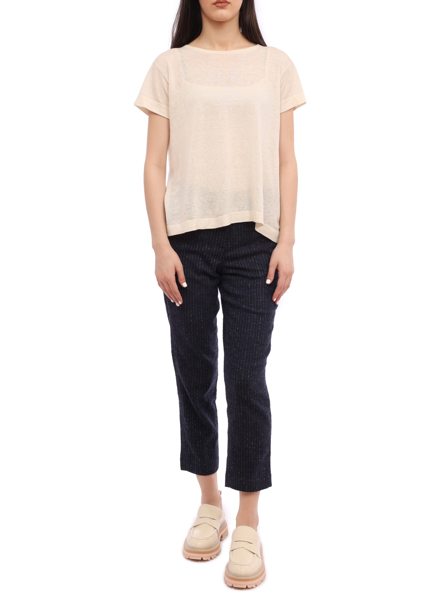 Брюки Ballantyne LLT043 синие женские в полоску — купить в интернет-магазине Verdistore