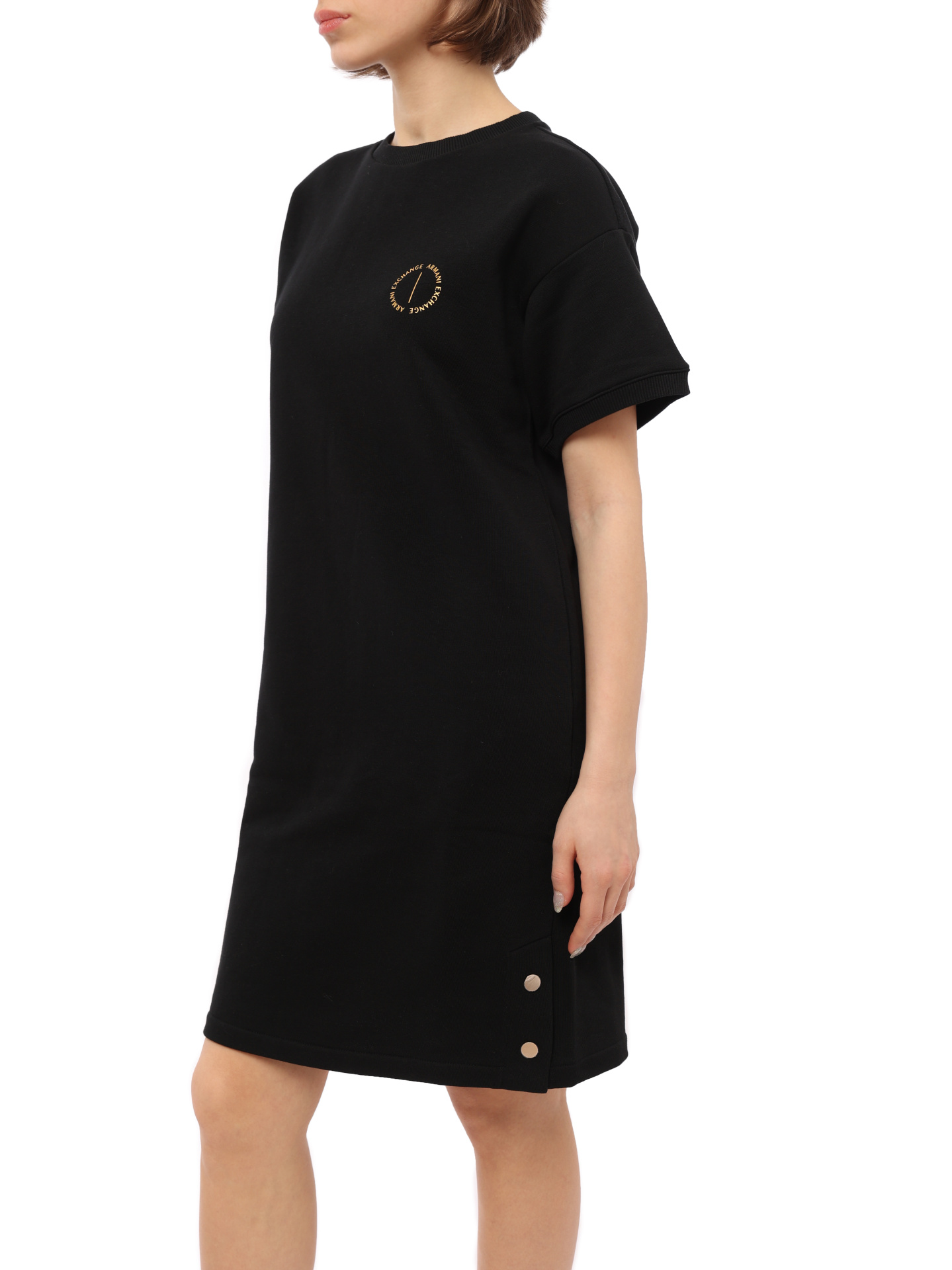 Платье Armani Exchange 6KYA84 YJ6PZ 1200 черное женское из хлопка — купить в интернет-магазине Verdistore