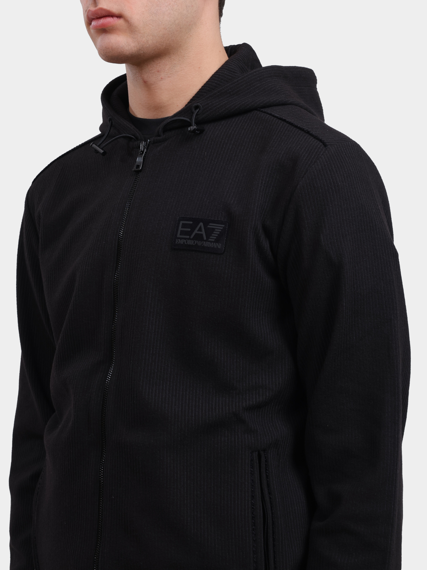 Мастерка EA7 7M001119 AF17982 UC001 черная мужская — купить в интернет-магазине Verdistore