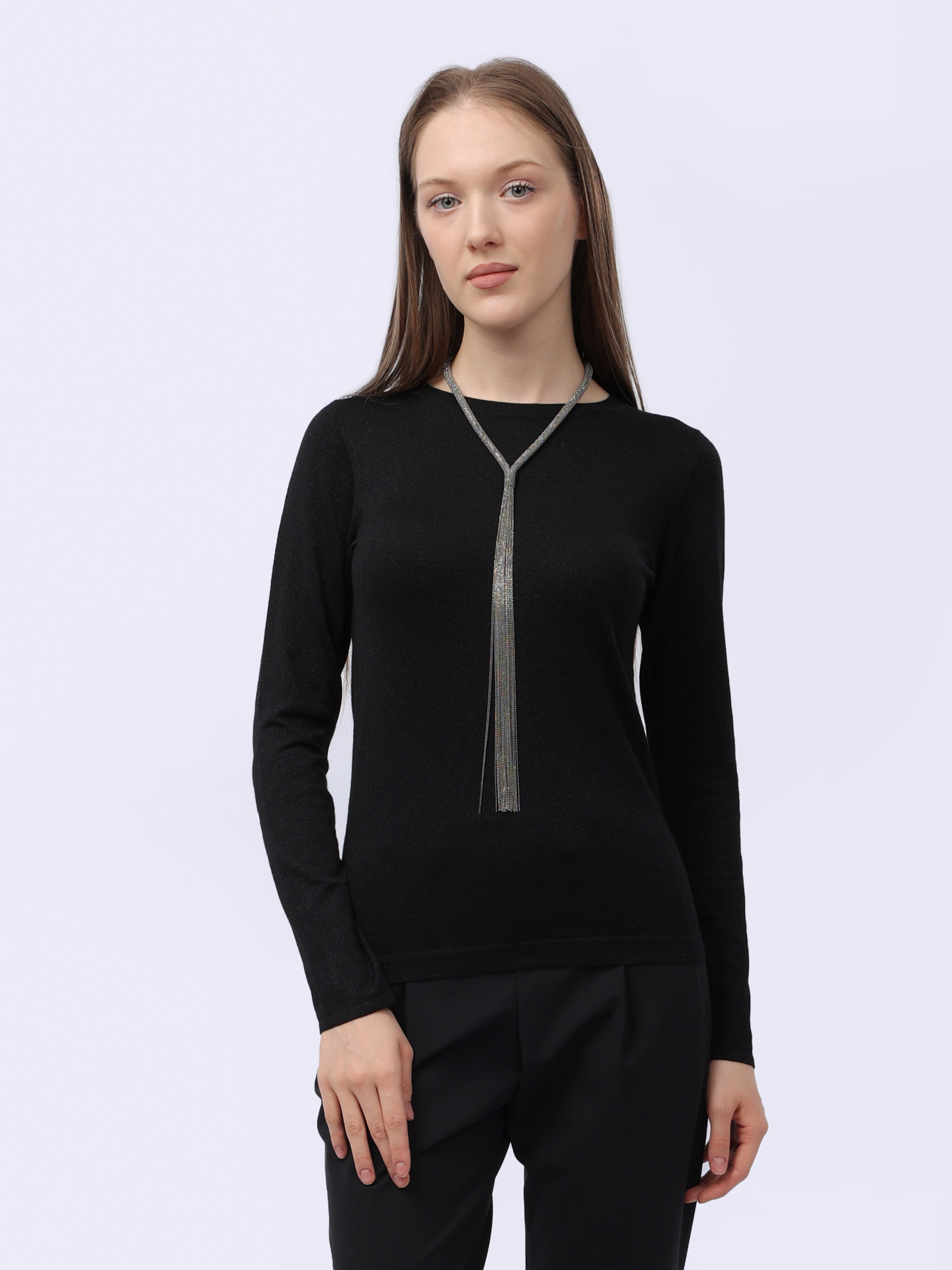 Свитер Brunello Cucinelli M4180B1383 C101 черный женский — купить в интернет-магазине Verdistore