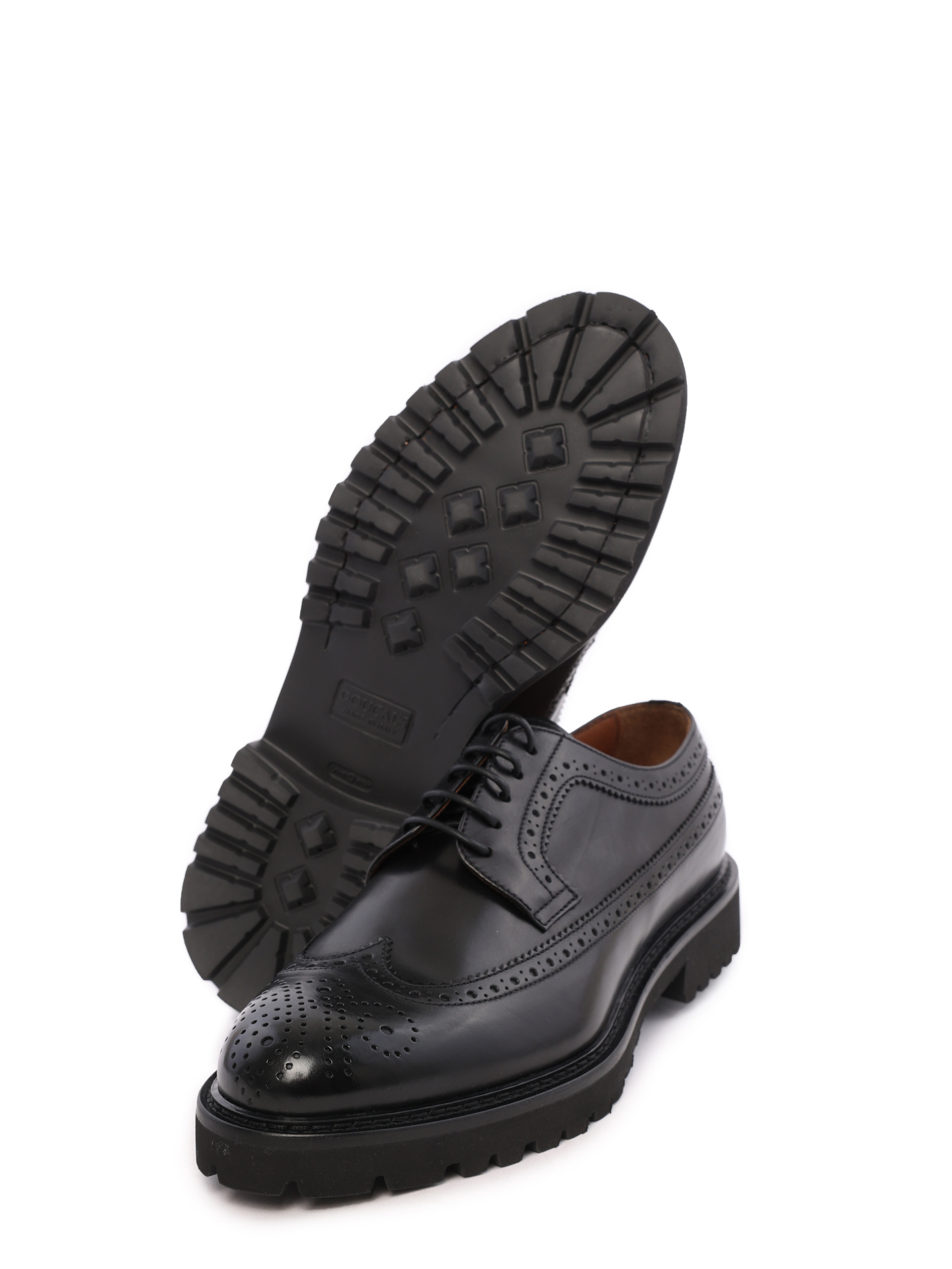 Дерби 1270 F010 Nero кожаные гладкие с каблуком на изогнутой подошве — купить в интернет-магазине Verdistore