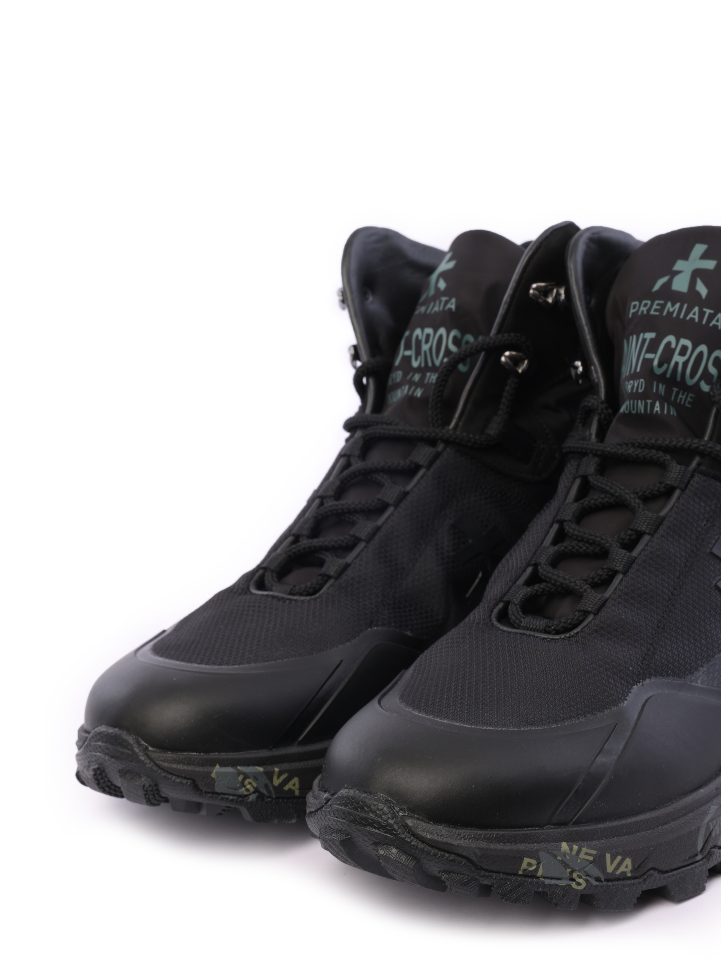 Кроссовки высокие черные с принтом на подошве  — купить в интернет-магазине Verdistore