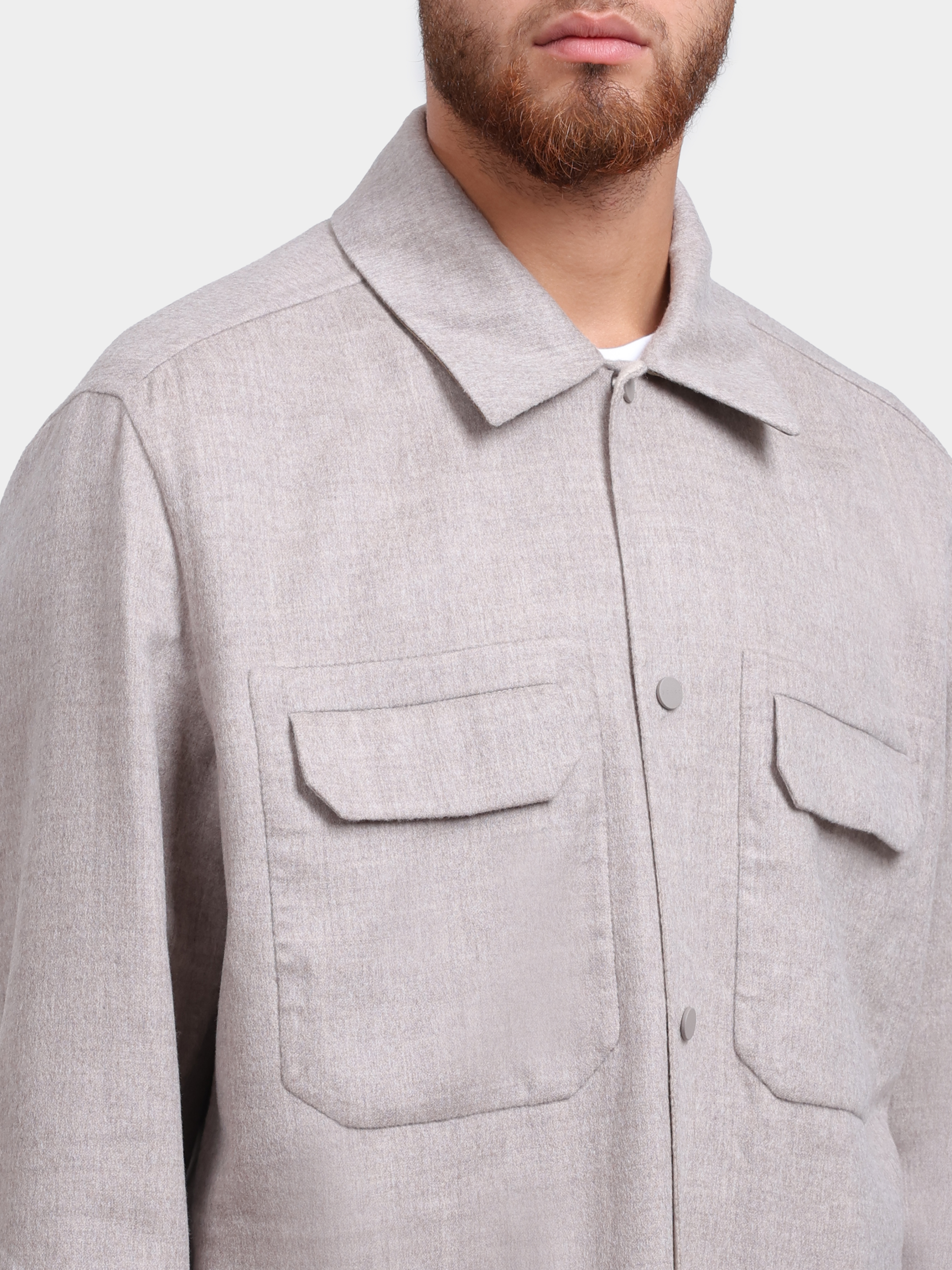 Куртка-рубашка Sease JJ075TN524 X34 светло-бежевая мужская прямого кроя — купить в интернет-магазине Verdistore