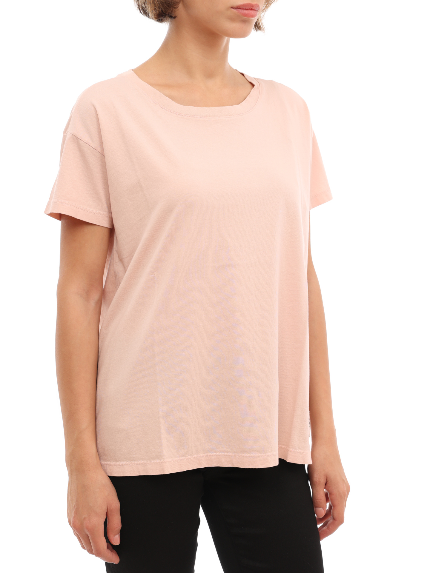Футболка Armani Exchange 3LYTKX YJ6VZ 14AA бежевая женская из хлопка — купить в интернет-магазине Verdistore