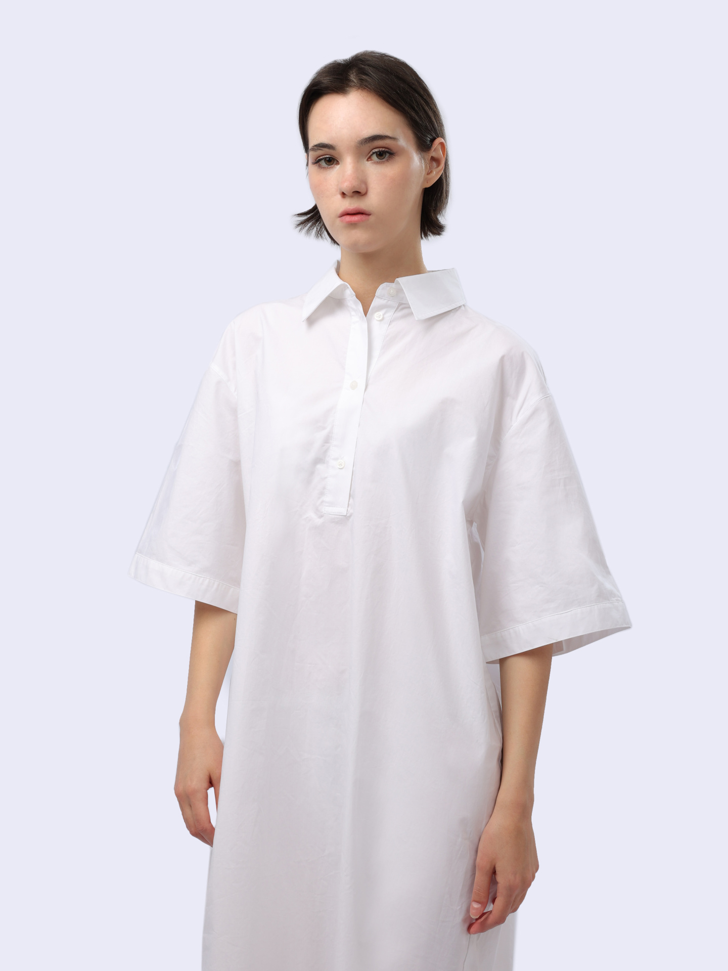 Платье-рубашка Armani Exchange 3DYA29 YN4RZ 1000 белое женское из хлопка — купить в интернет-магазине Verdistore