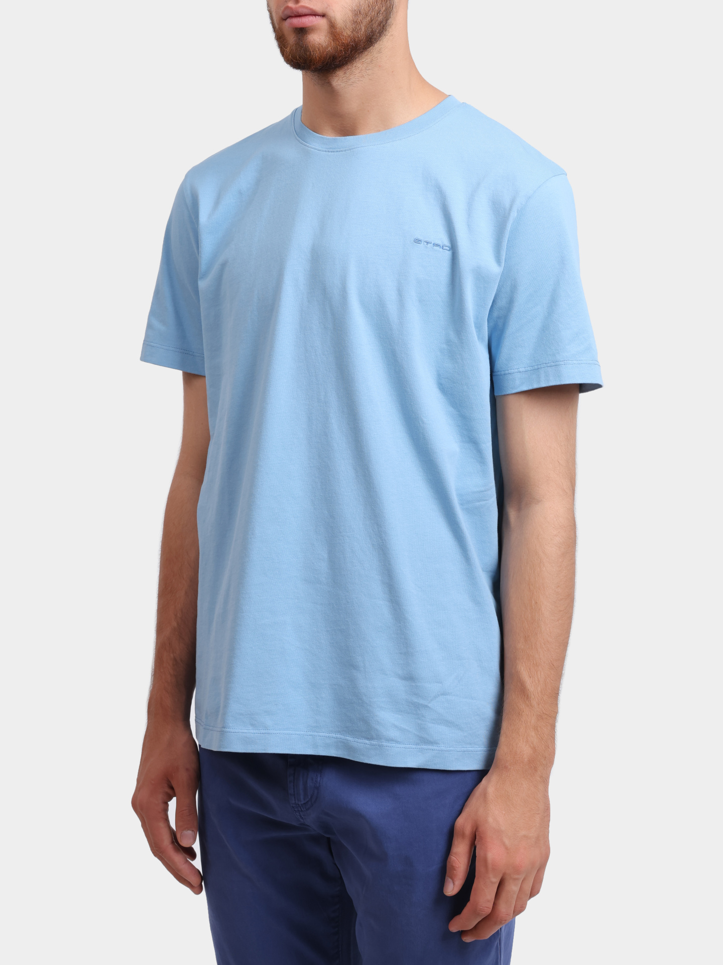 Футболка MRMA0002 AK699 B3911 голубая мужская хлопковая — купить в интернет-магазине Verdistore