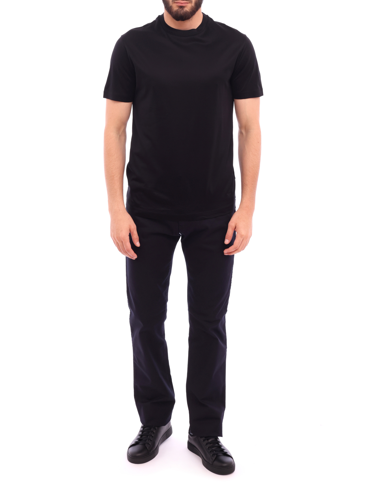 Футболка Emporio Armani 8N1TE8 1JUVZ 0999 черная мужская — купить в интернет-магазине Verdistore
