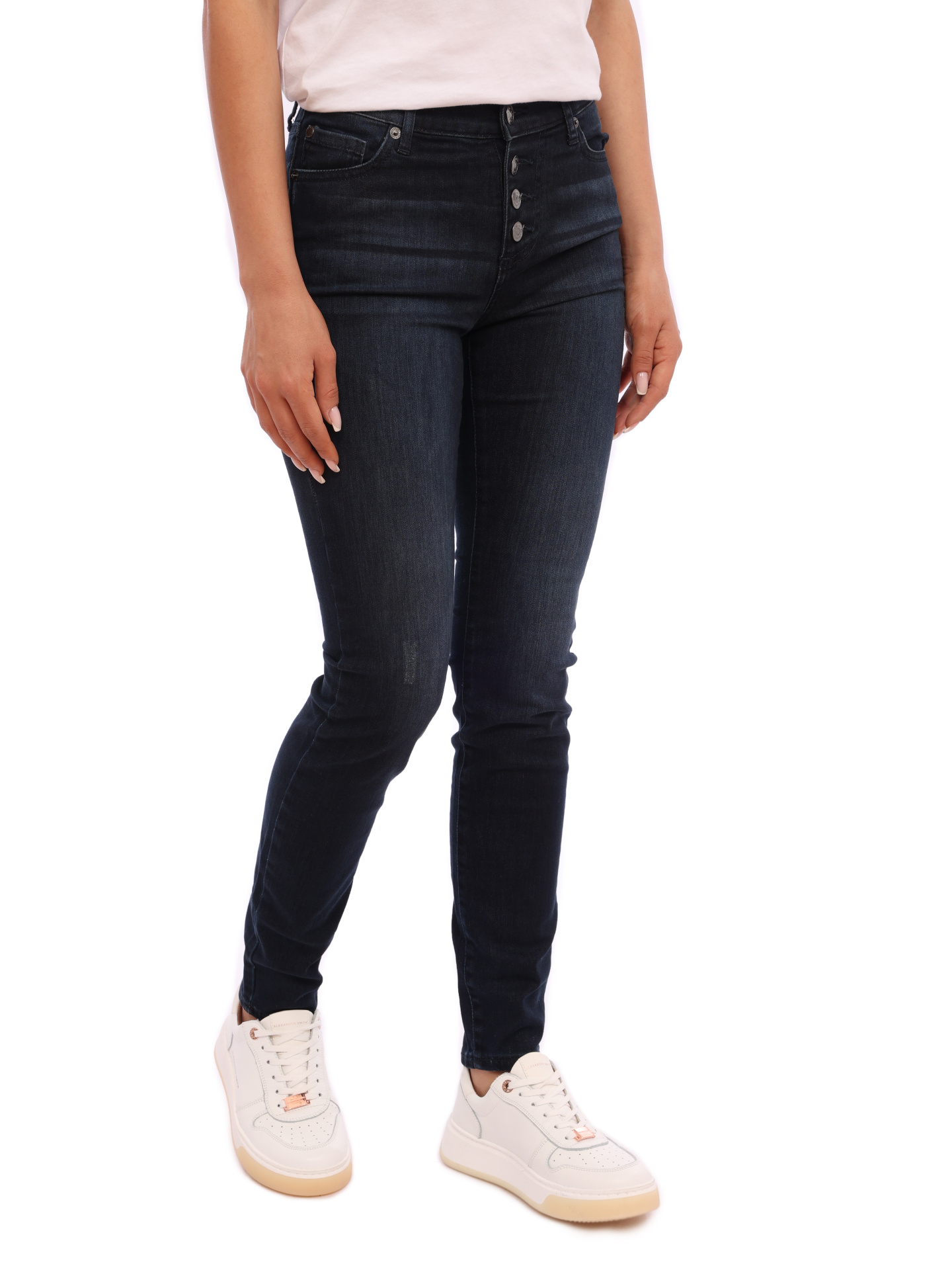 Джинсы Armani Exchange 6GYJ27 1500 синие женские на пуговицах — купить в интернет-магазине Verdistore