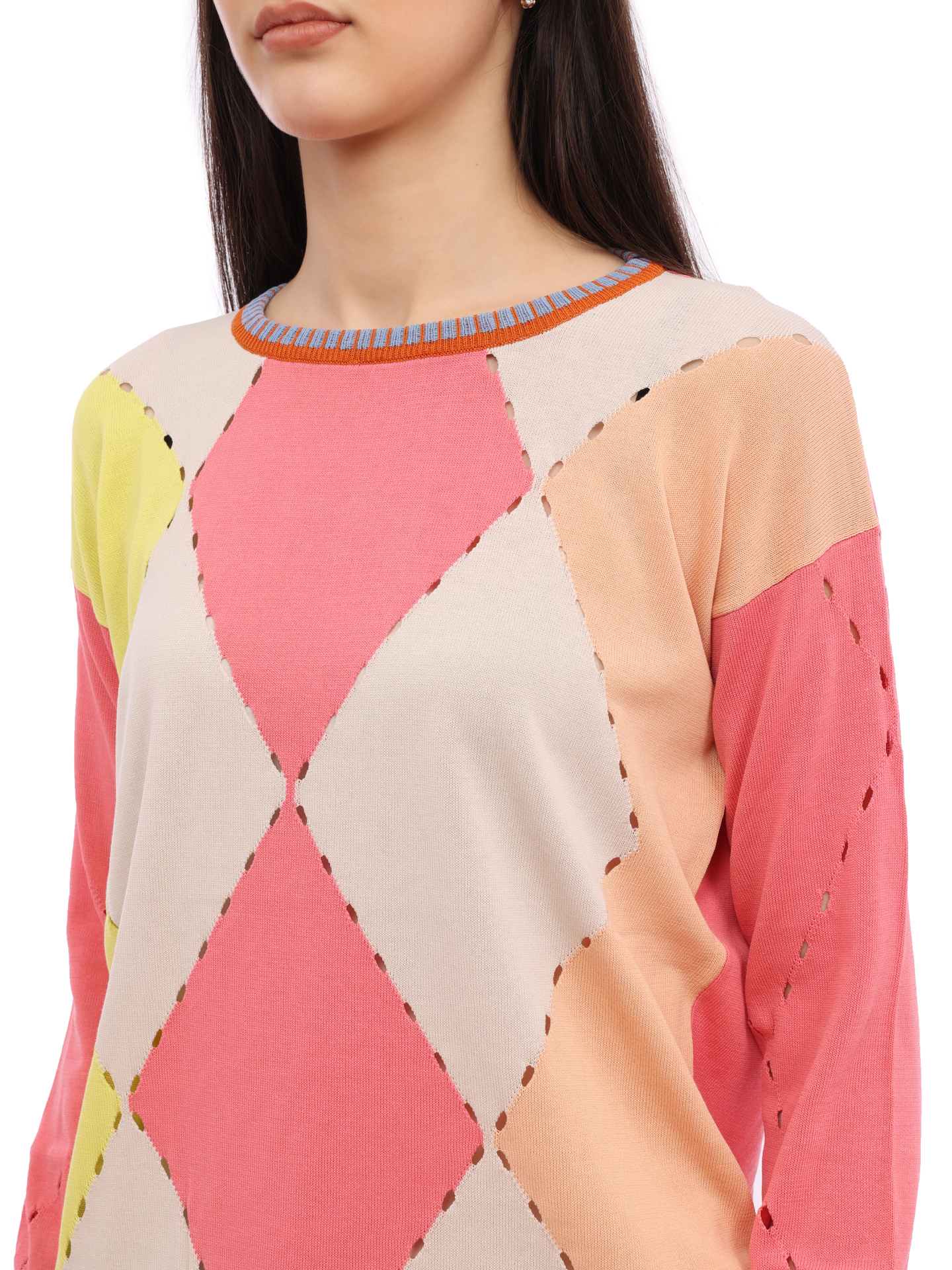 Джемпер Ballantyne I1P 072 женский с принтом аргайл — купить в интернет-магазине Verdistore