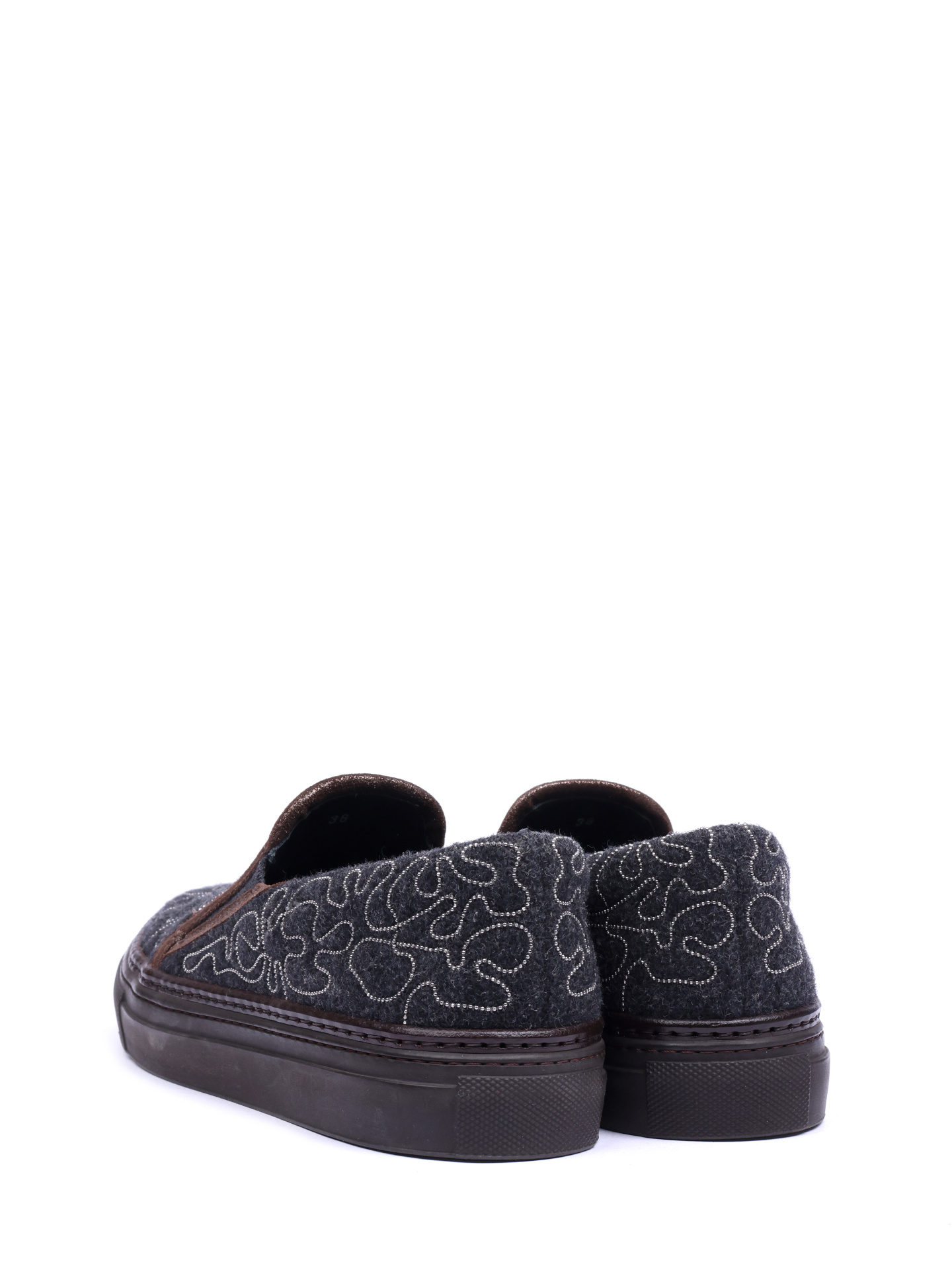 Слипоны Brunello Cucinelli MZD24G309 текстильные женские — купить в интернет-магазине Verdistore