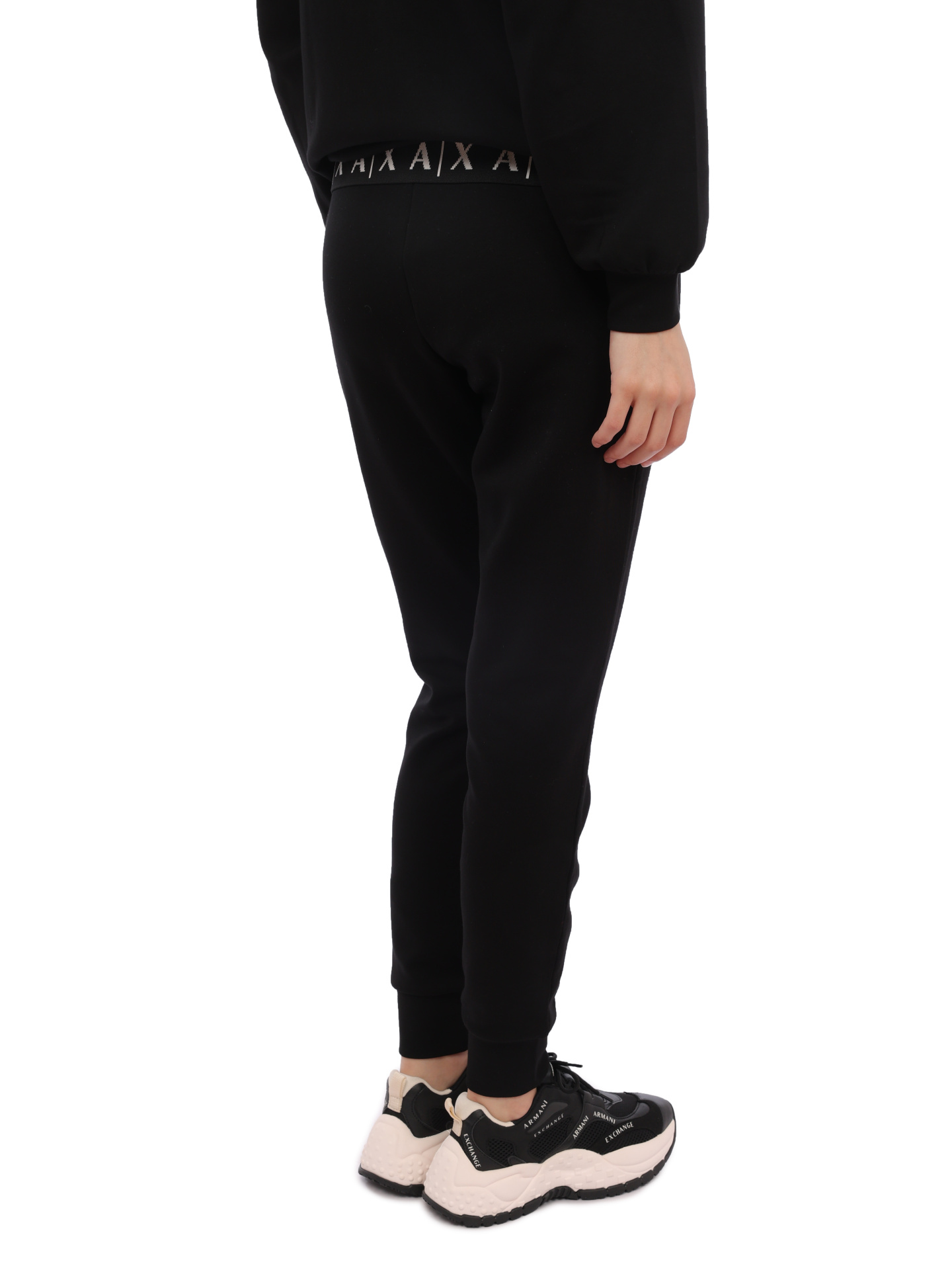 Брюки спортивные Armani Exchange 6RYP81 YJEGZ 1200 черные женские — купить в интернет-магазине Verdistore