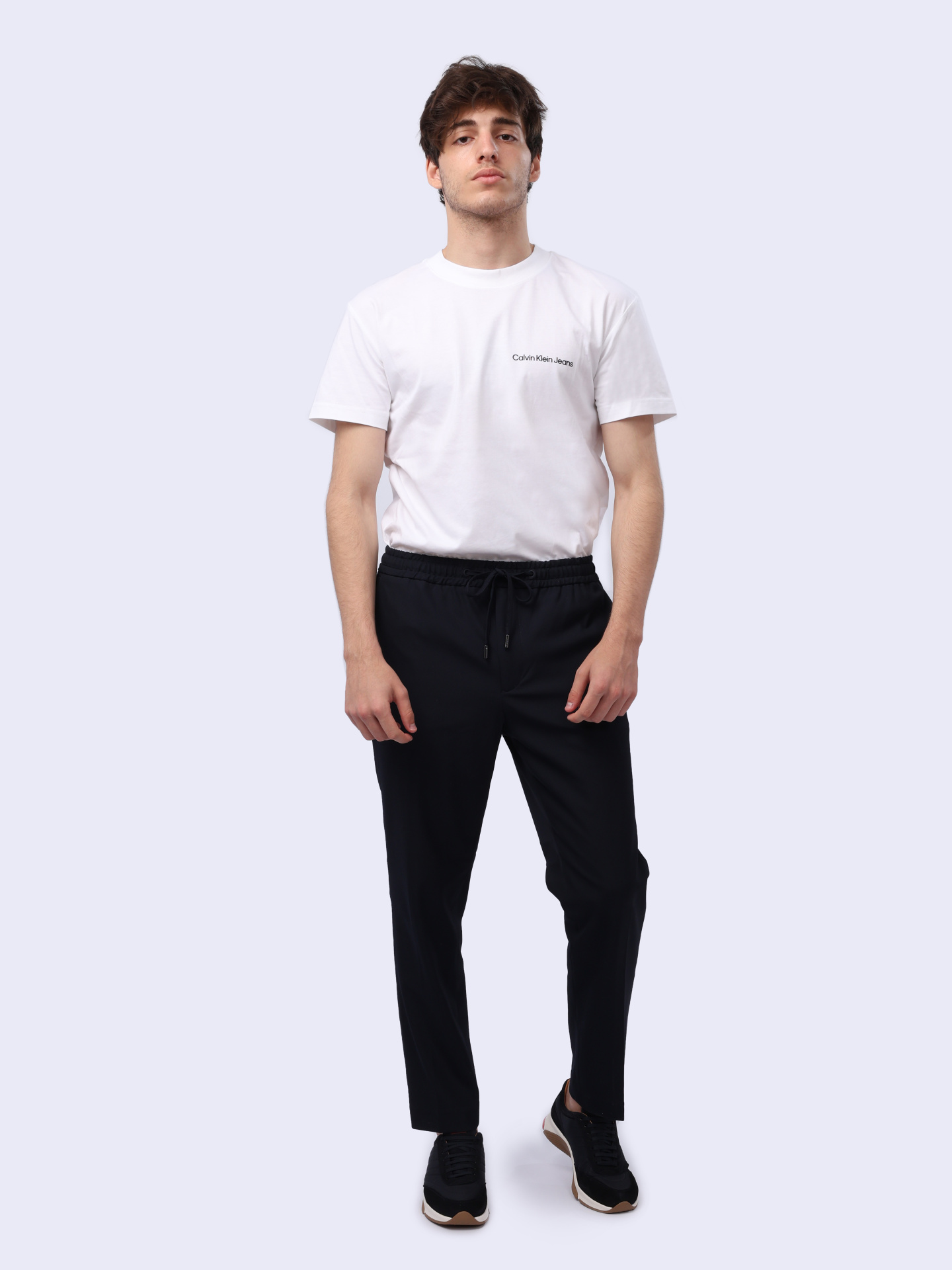 Брюки Calvin Klein K10K112655 темно-синие мужские — купить в интернет-магазине Verdistore