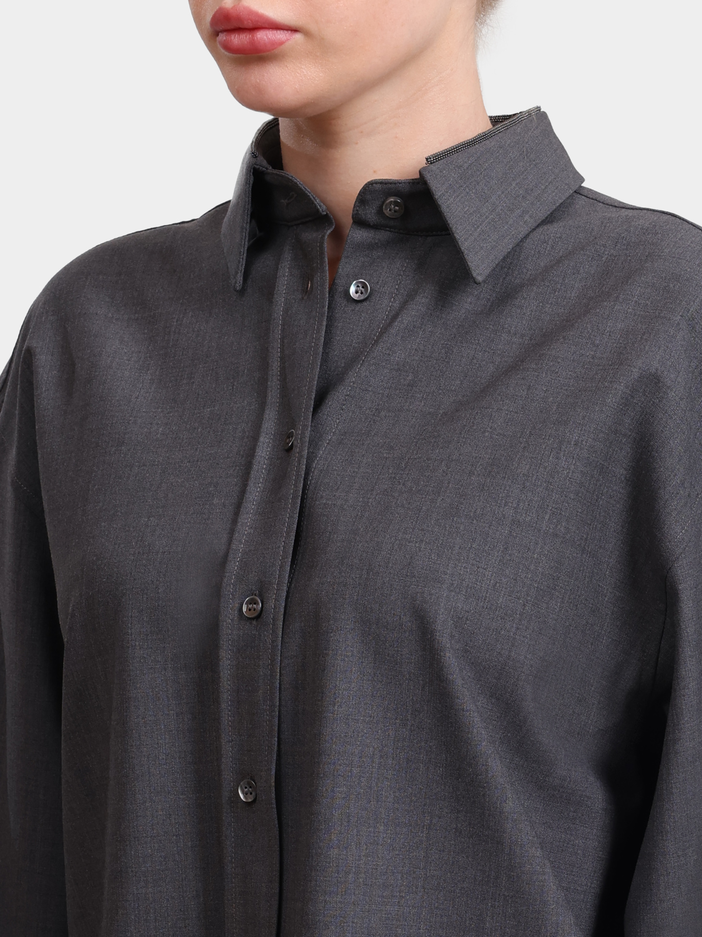 Рубашка Brunello Cucinelli M0W07MK916 C4078 шерстяная женская — купить в интернет-магазине Verdistore