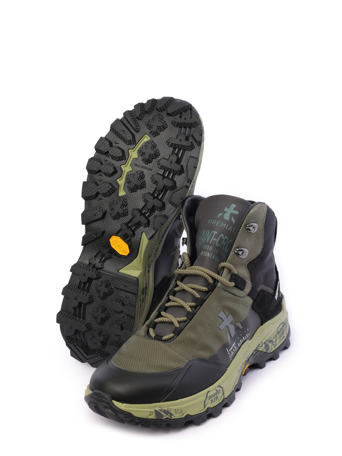 Кроссовки комбинированные высокие на массивной подошве — купить в интернет-магазине Verdistore