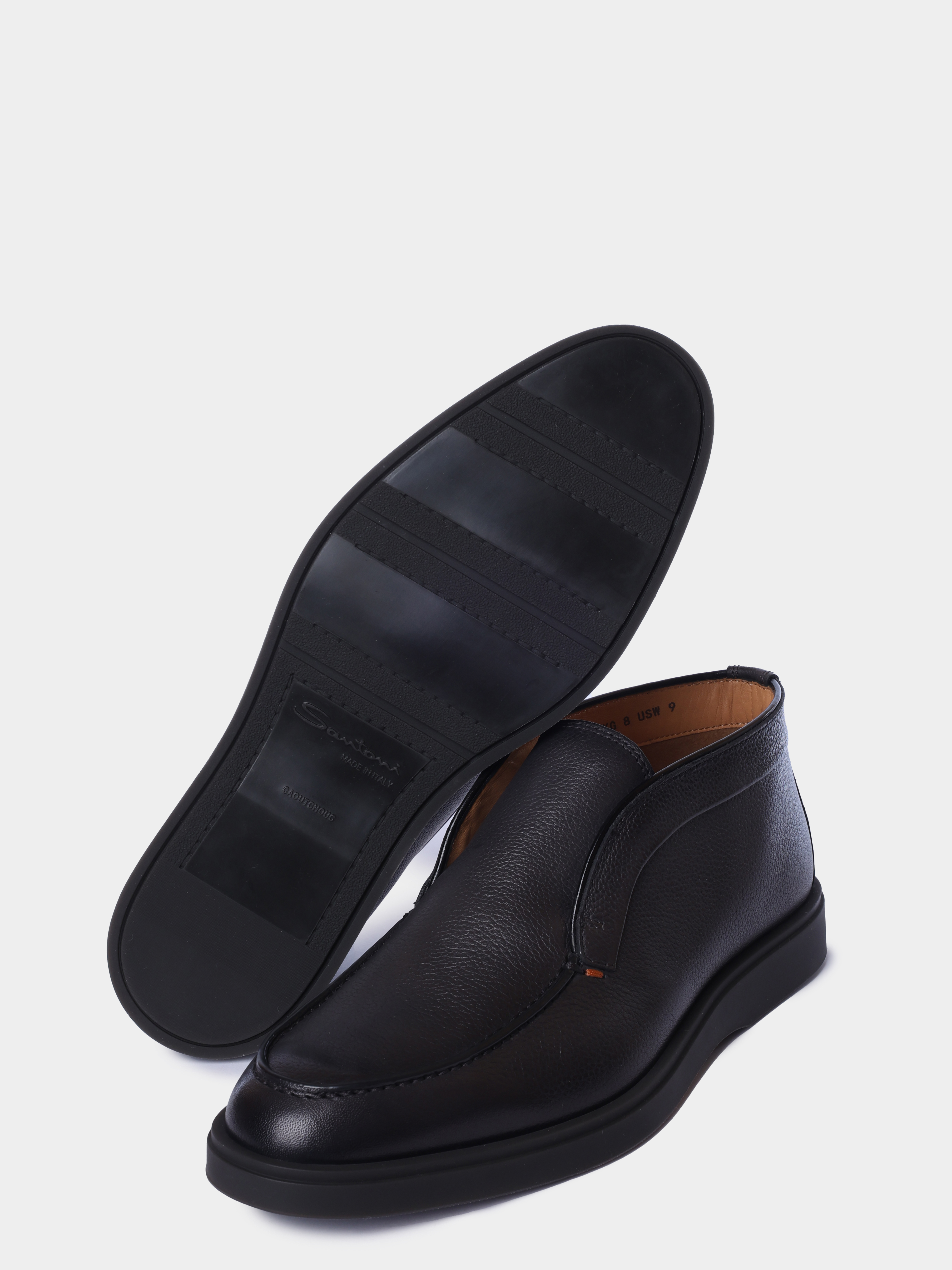 Ботинки Santoni MGDG17823SMOKMPGG93 кожаные мужские — купить в интернет-магазине Verdistore