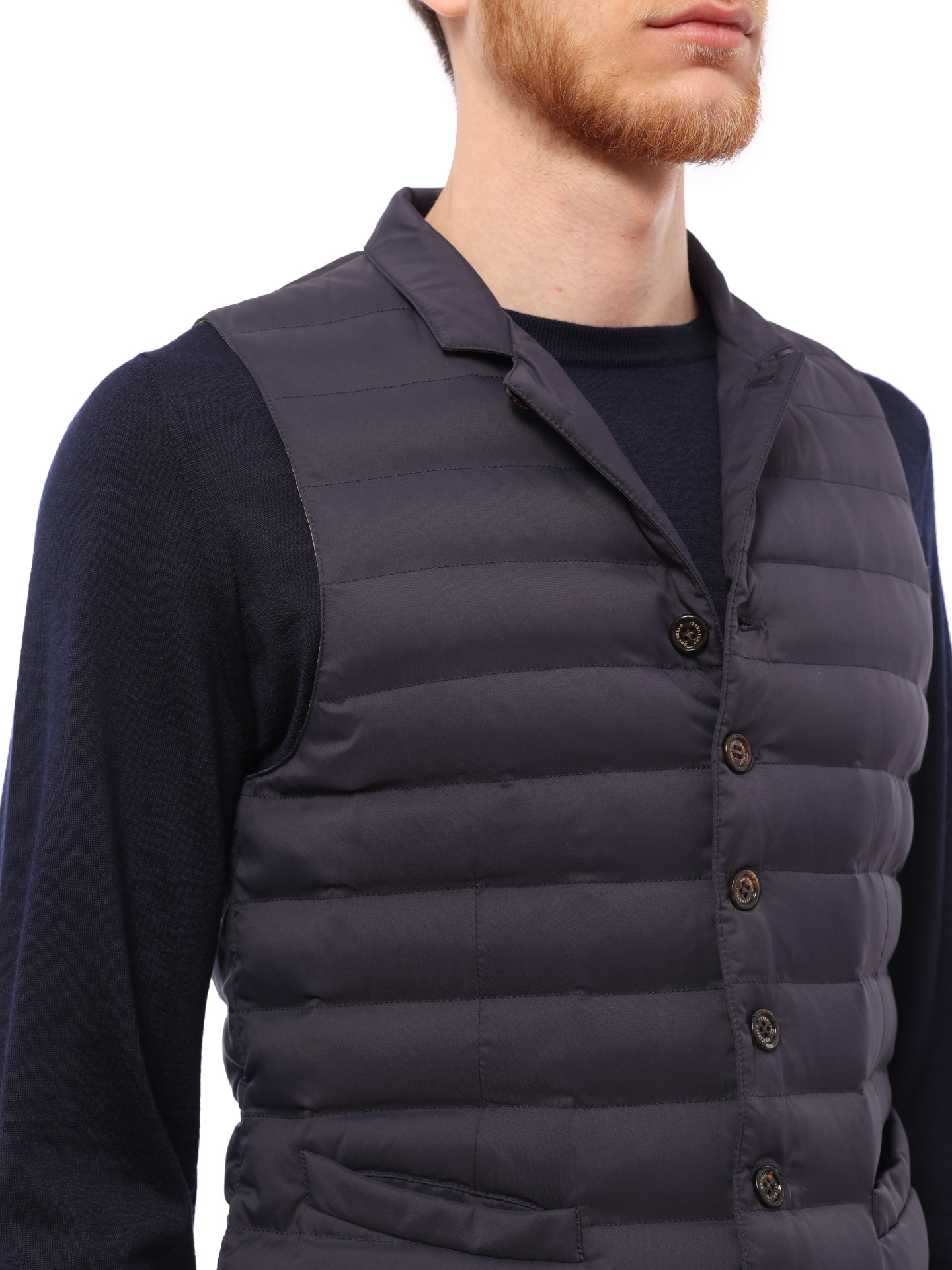 Жилет Brunello Cucinelli MG4591601 стеганый мужской — купить в интернет-магазине Verdistore