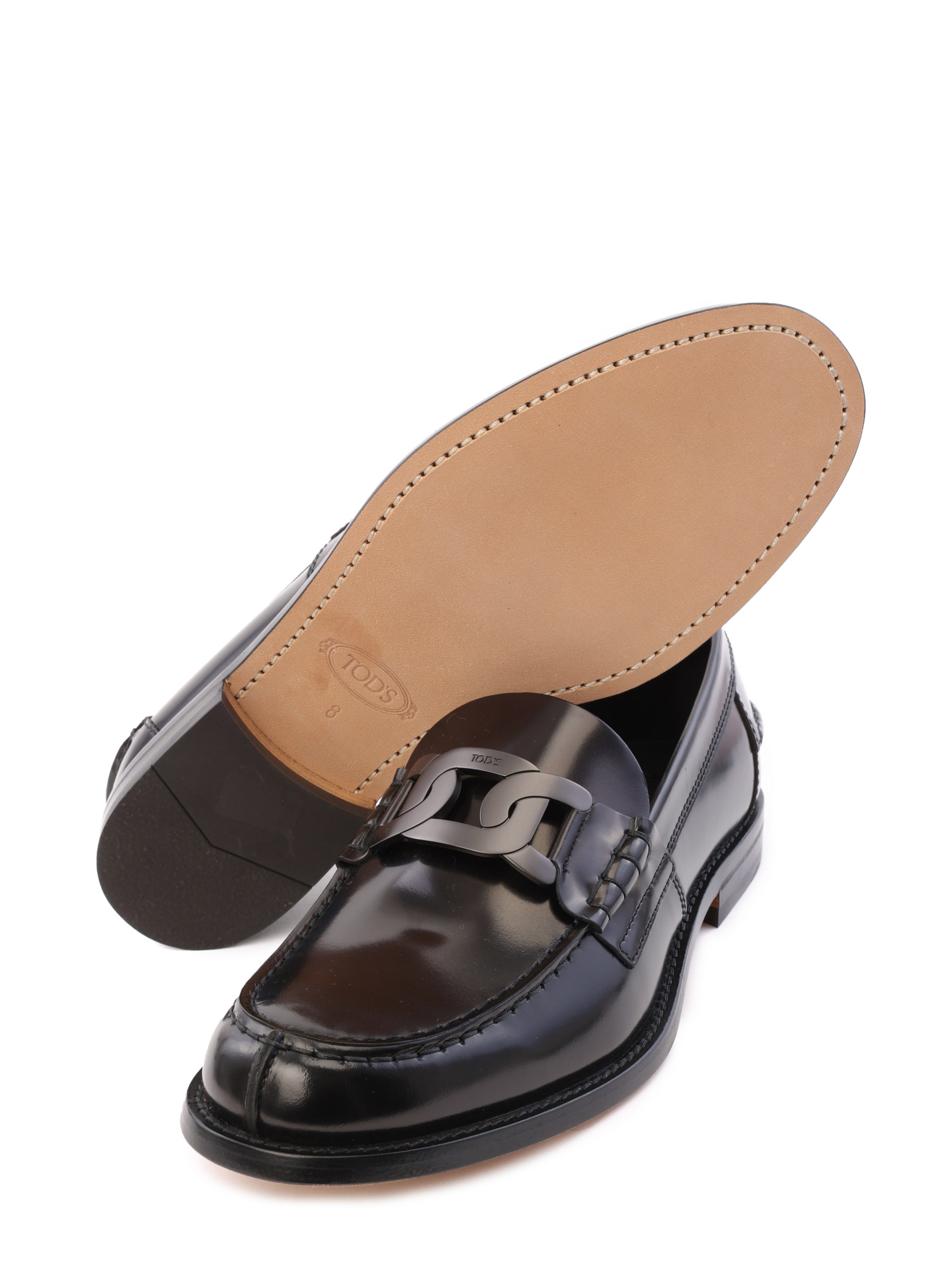 Лоферы из гладкой кожи с каблуком и поднятым носком — купить в интернет-магазине Verdistore