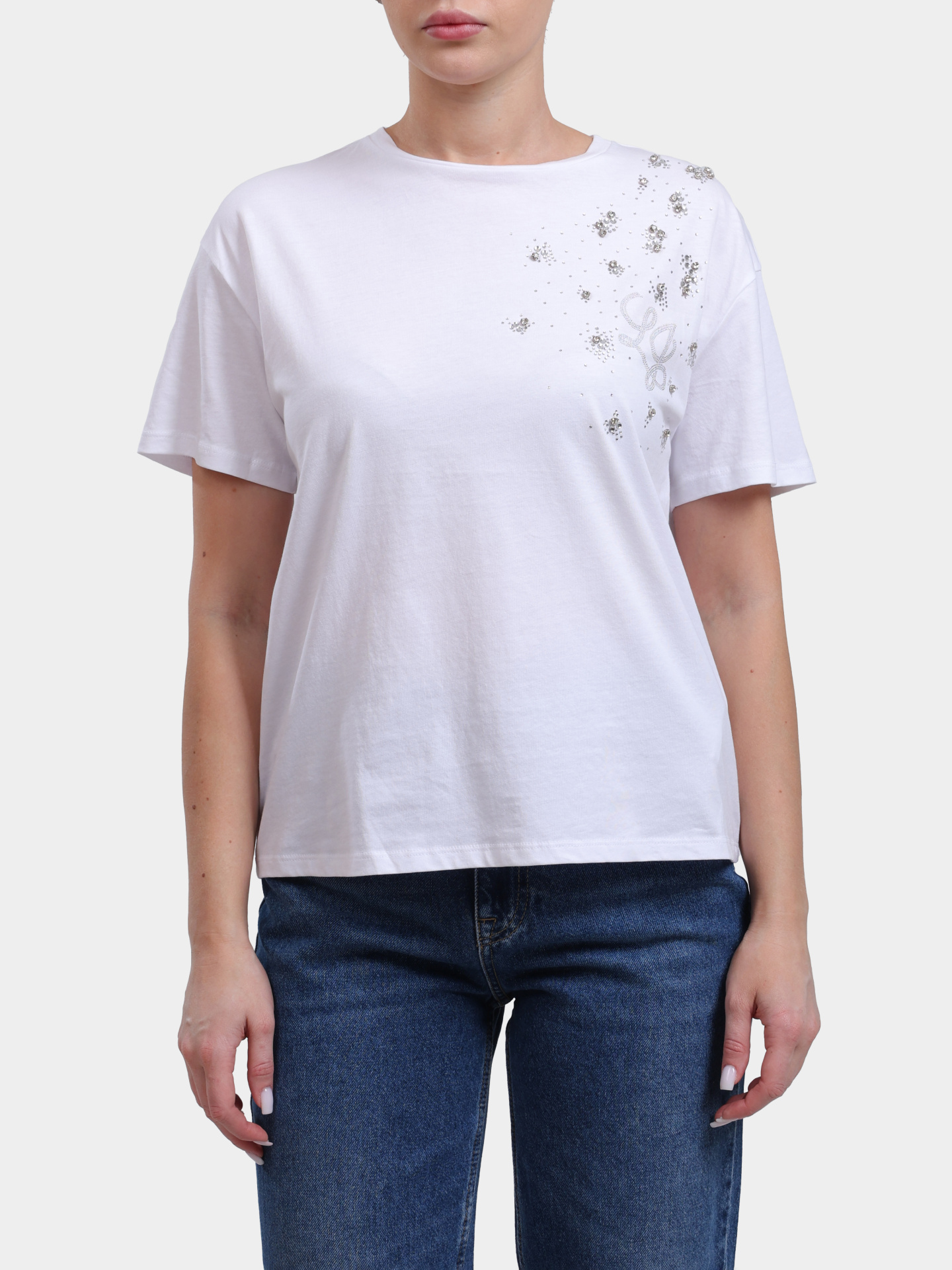 Футболка Liu-Jo WA6238 JS923 P9329 хлопковая женская — купить в интернет-магазине Verdistore