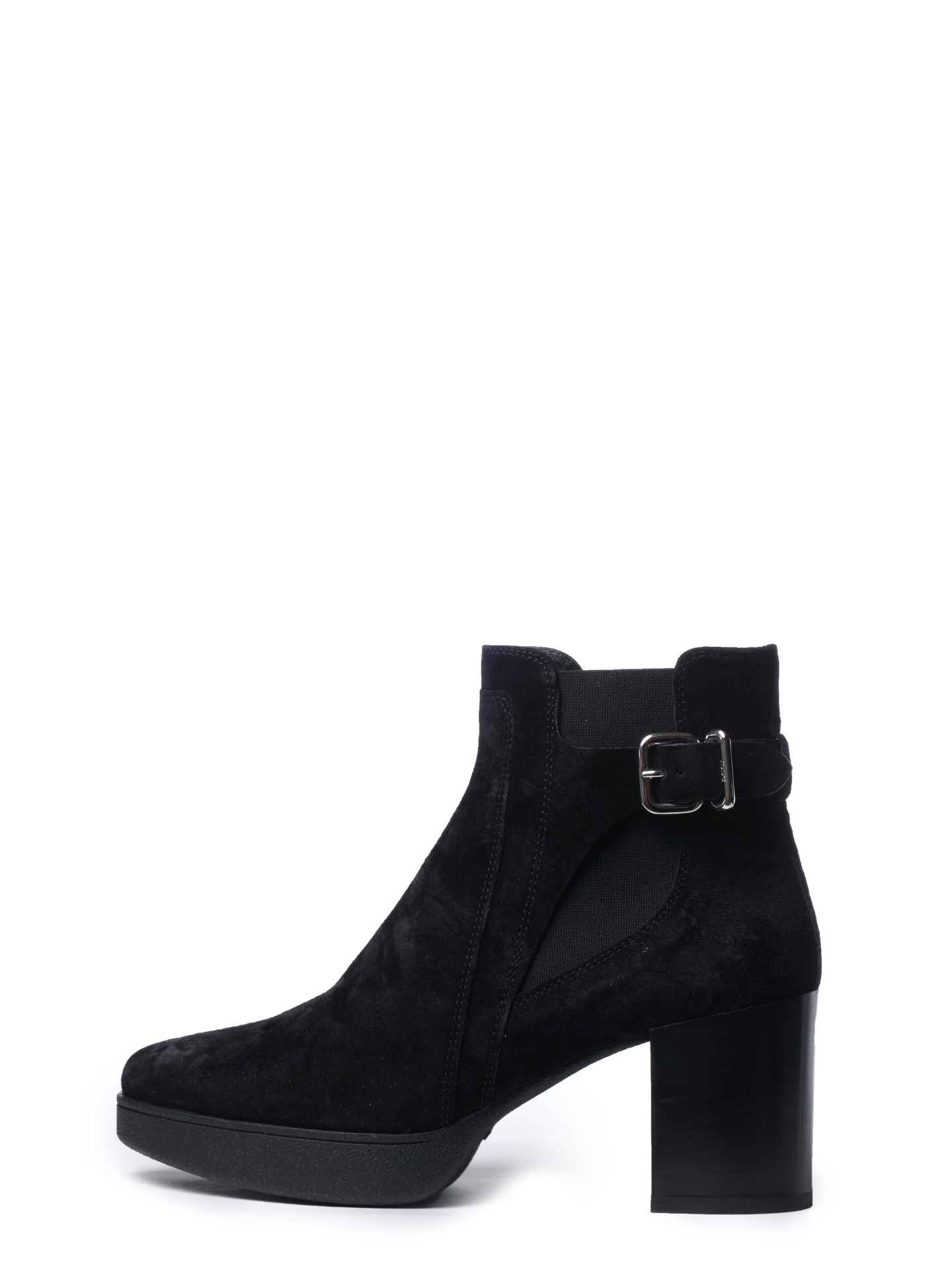 Ботильоны XXW40A0U700BYEB999 черные замшевые на высоком каблуке — купить в интернет-магазине Verdistore
