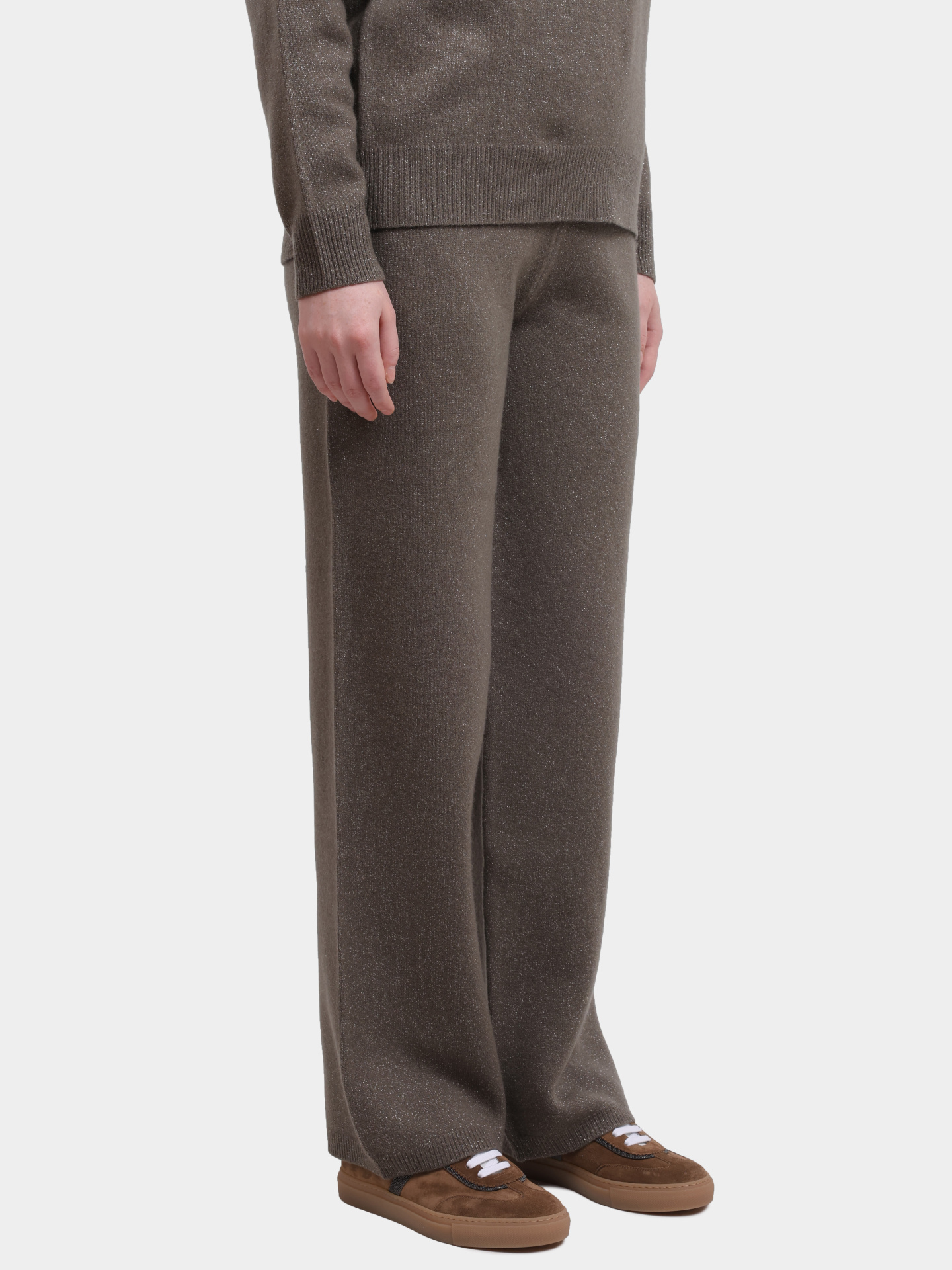 Брюки Peserico S94108F07Y 09160 39 шерстяные женские с люрексом — купить в интернет-магазине Verdistore