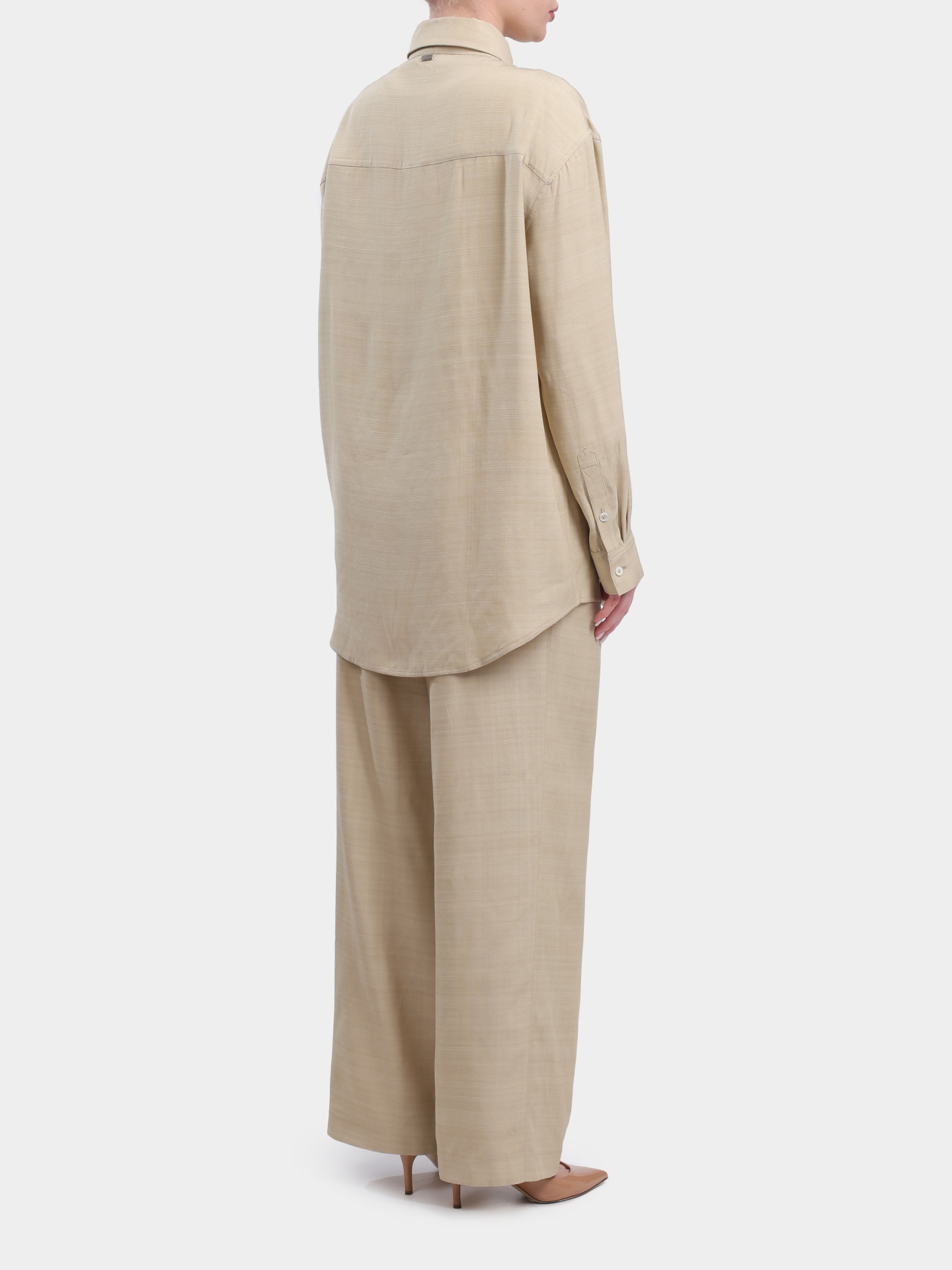 Блуза Herno CM000039D 12876 2000 бежевая женская свободного кроя — купить в интернет-магазине Verdistore