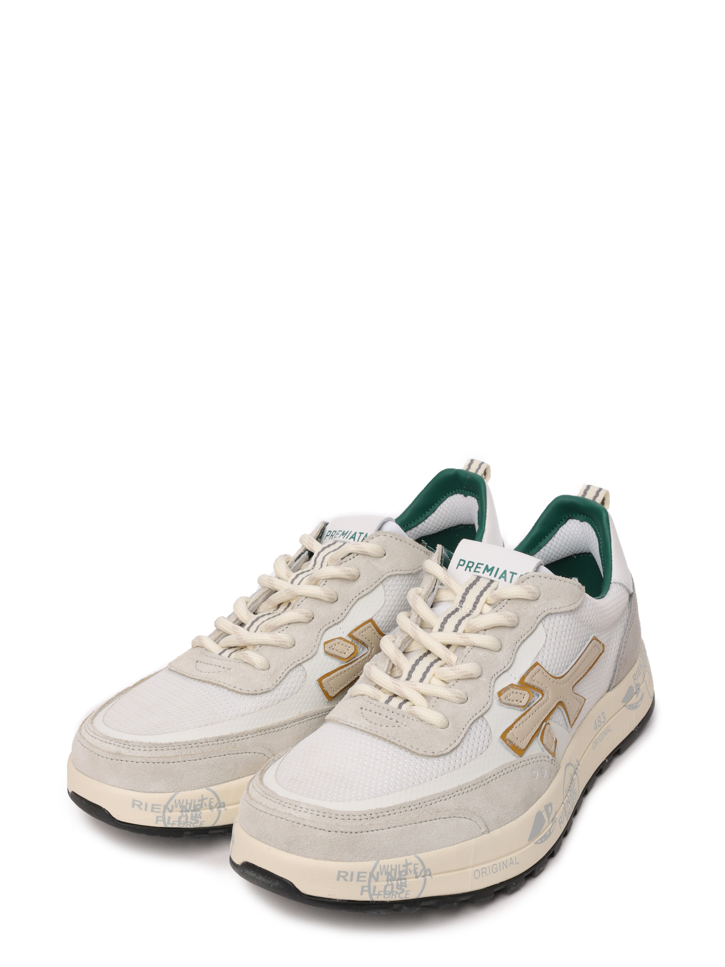 Кеды белые с бежевыми вставками по бокам — купить в интернет-магазине Verdistore