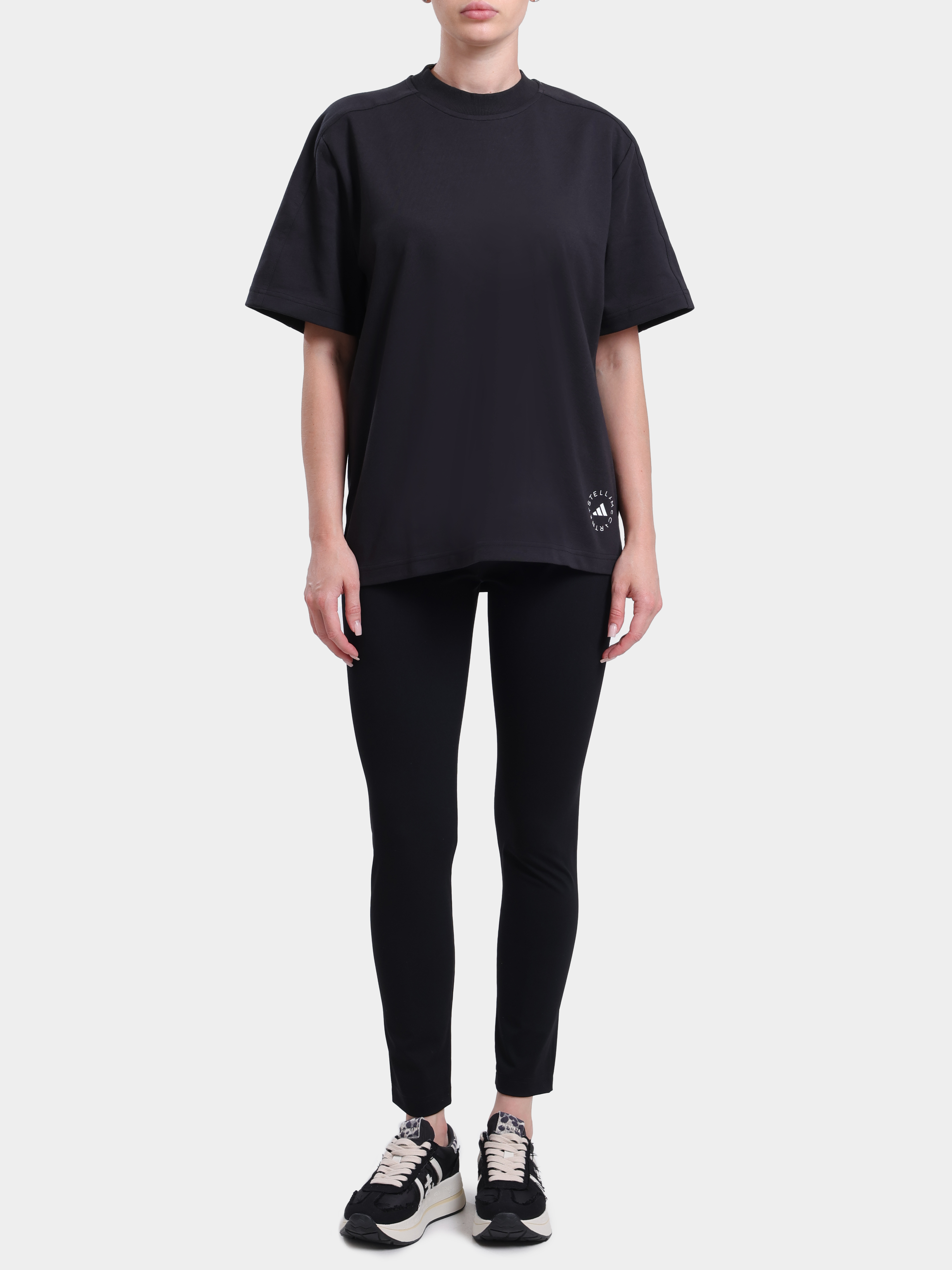 Футболка Adidas by Stella McCartney IB6854 черная женская — купить в интернет-магазине Verdistore