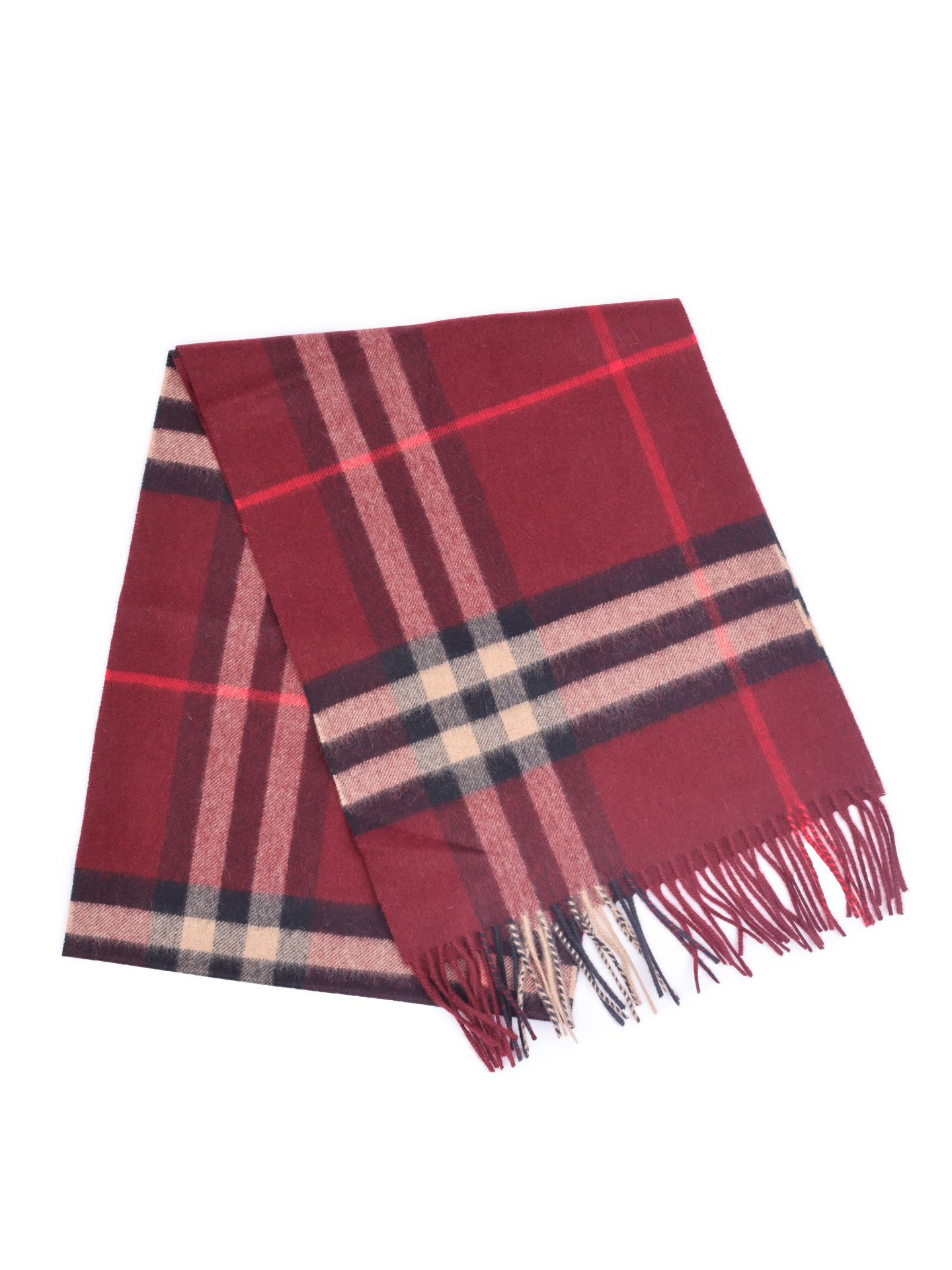 Шарф Burberry 3826754 бордовый мужской в клетку — купить в интернет-магазине Verdistore