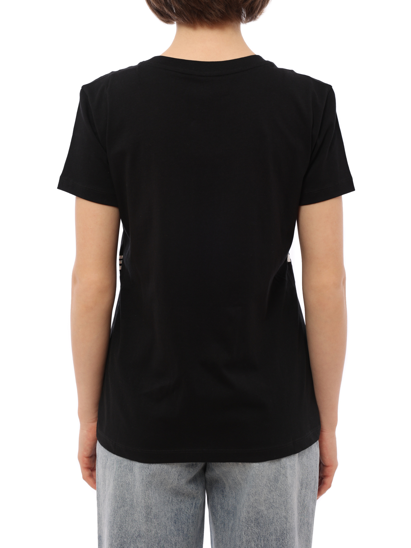 Футболка Armani Exchange 3RYTBD YJCHZ 1200 черная женская с логотипом — купить в интернет-магазине Verdistore