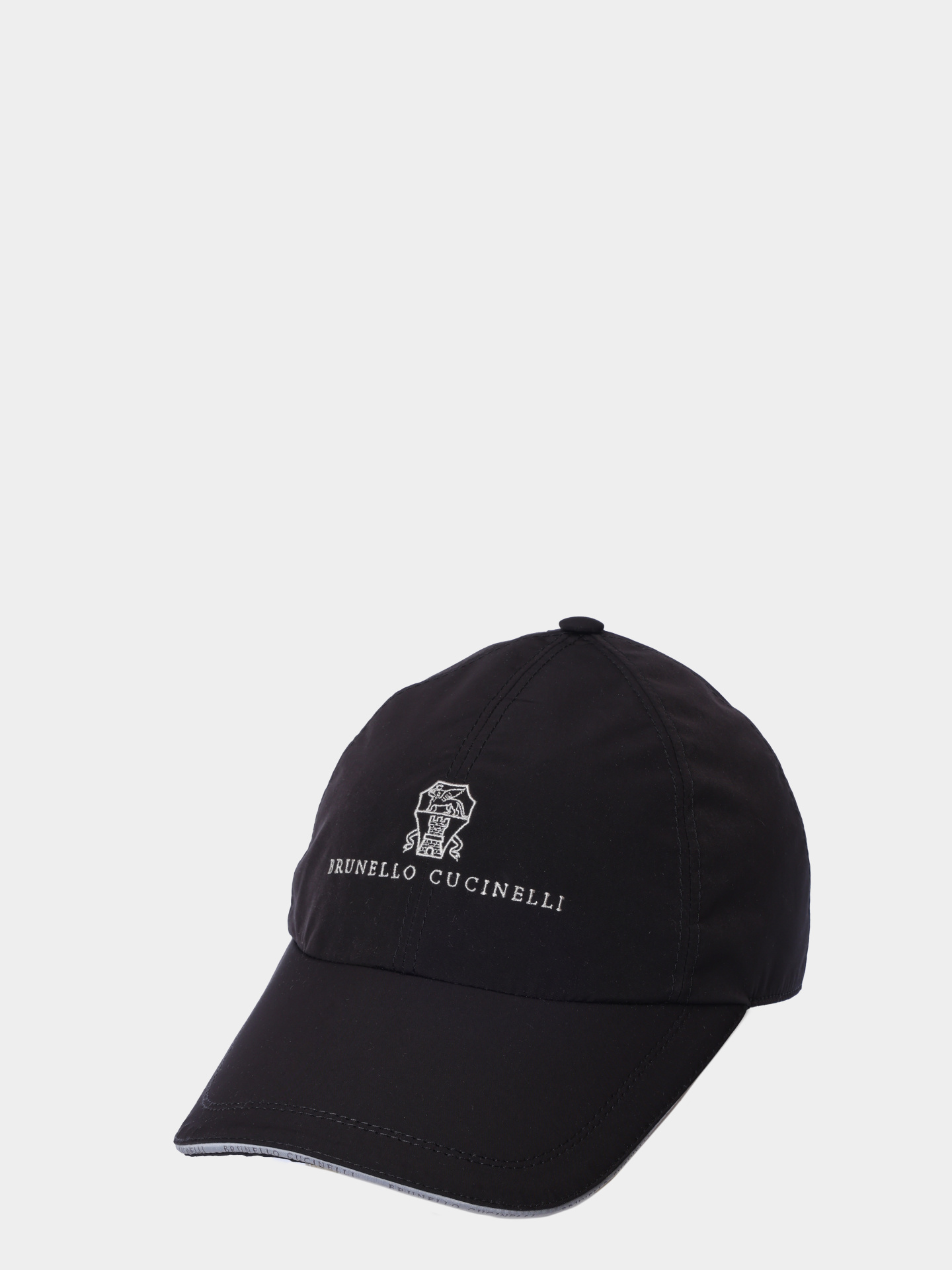 Бейсболка Brunello Cucinelli MM4799859 CVZ25 с вышивкой черная мужская — купить в интернет-магазине Verdistore