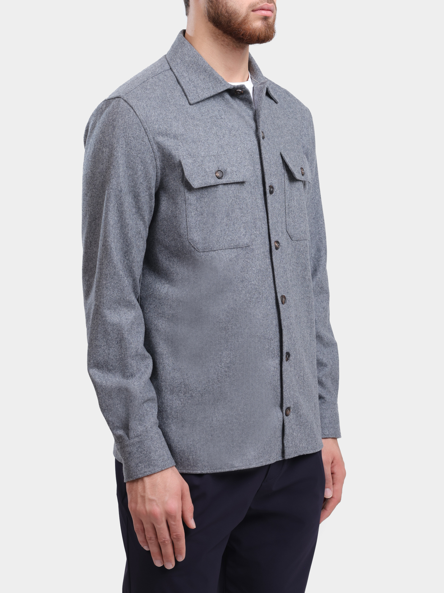 Рубашка Brunello Cucinelli M038P0720 C003 шерстяная мужская — купить в интернет-магазине Verdistore